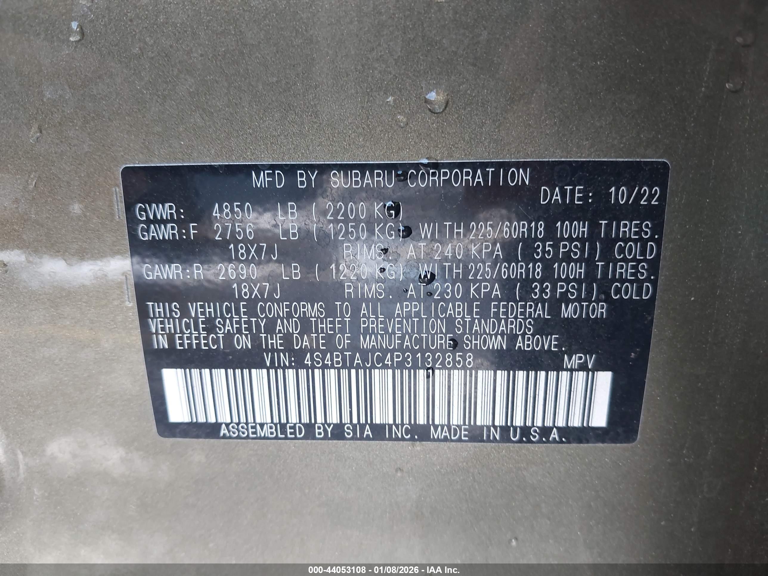 SUBARU OUTBACK image 9