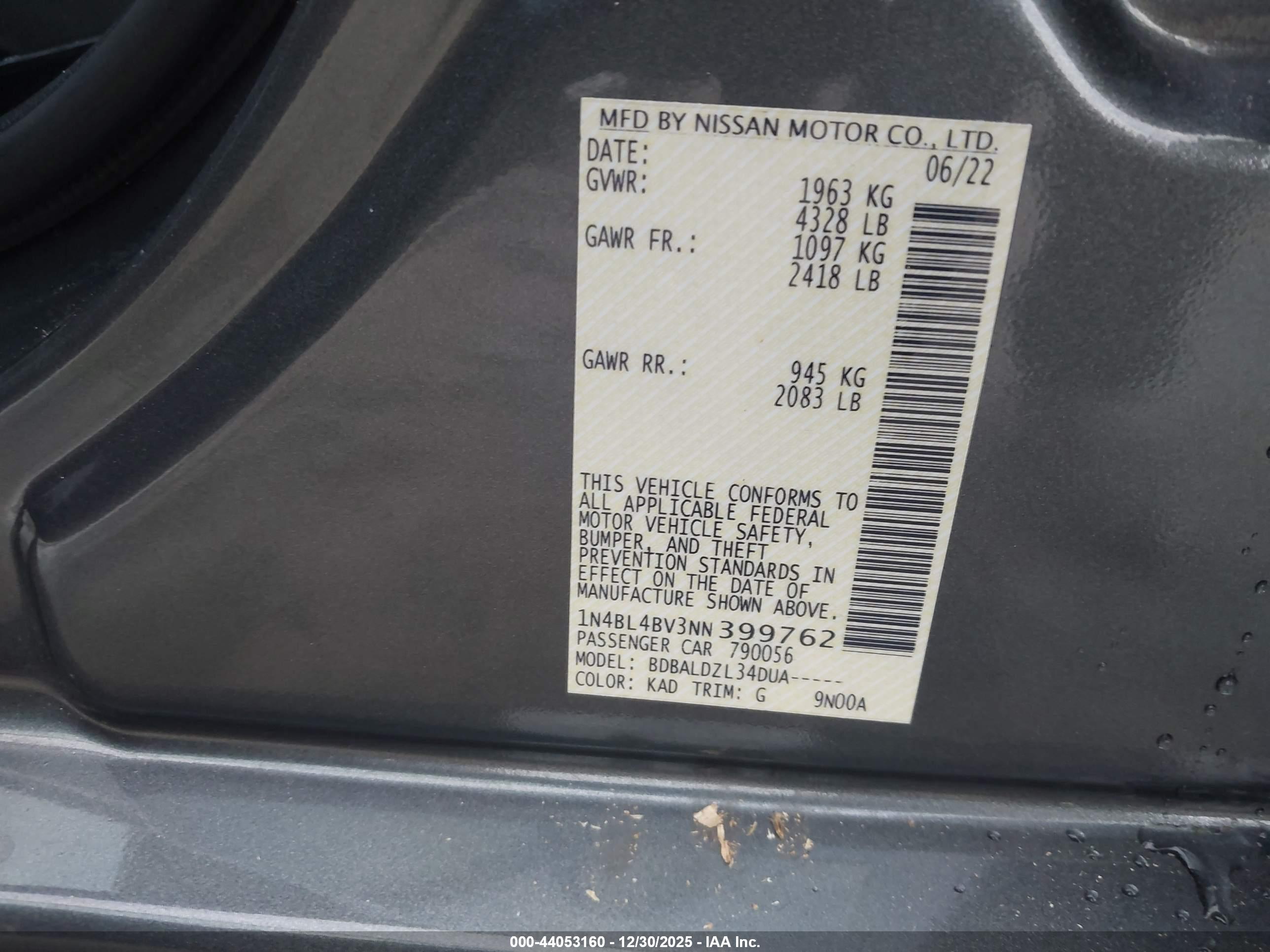 NISSAN ALTIMA image 9