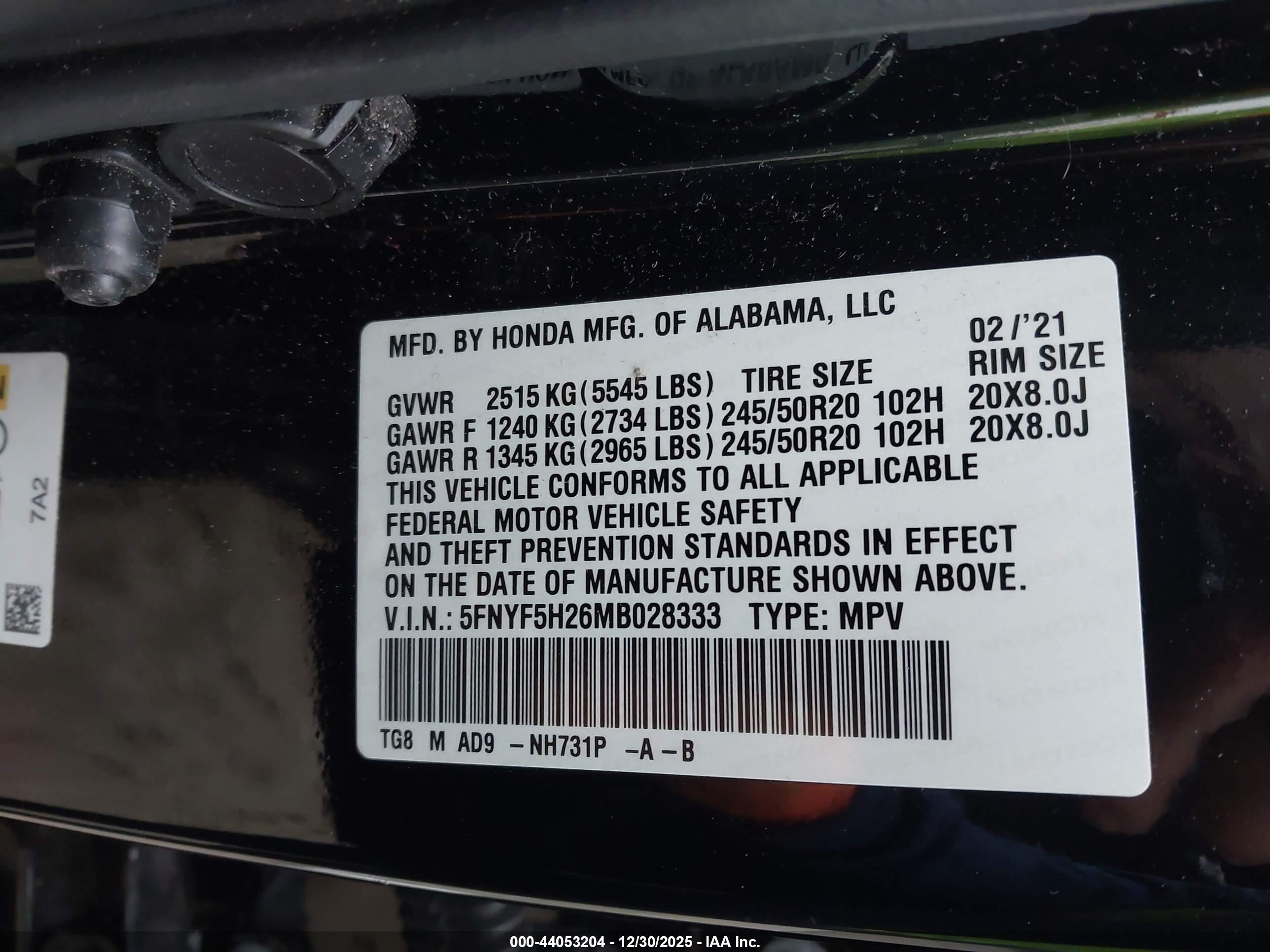 HONDA PILOT image 9