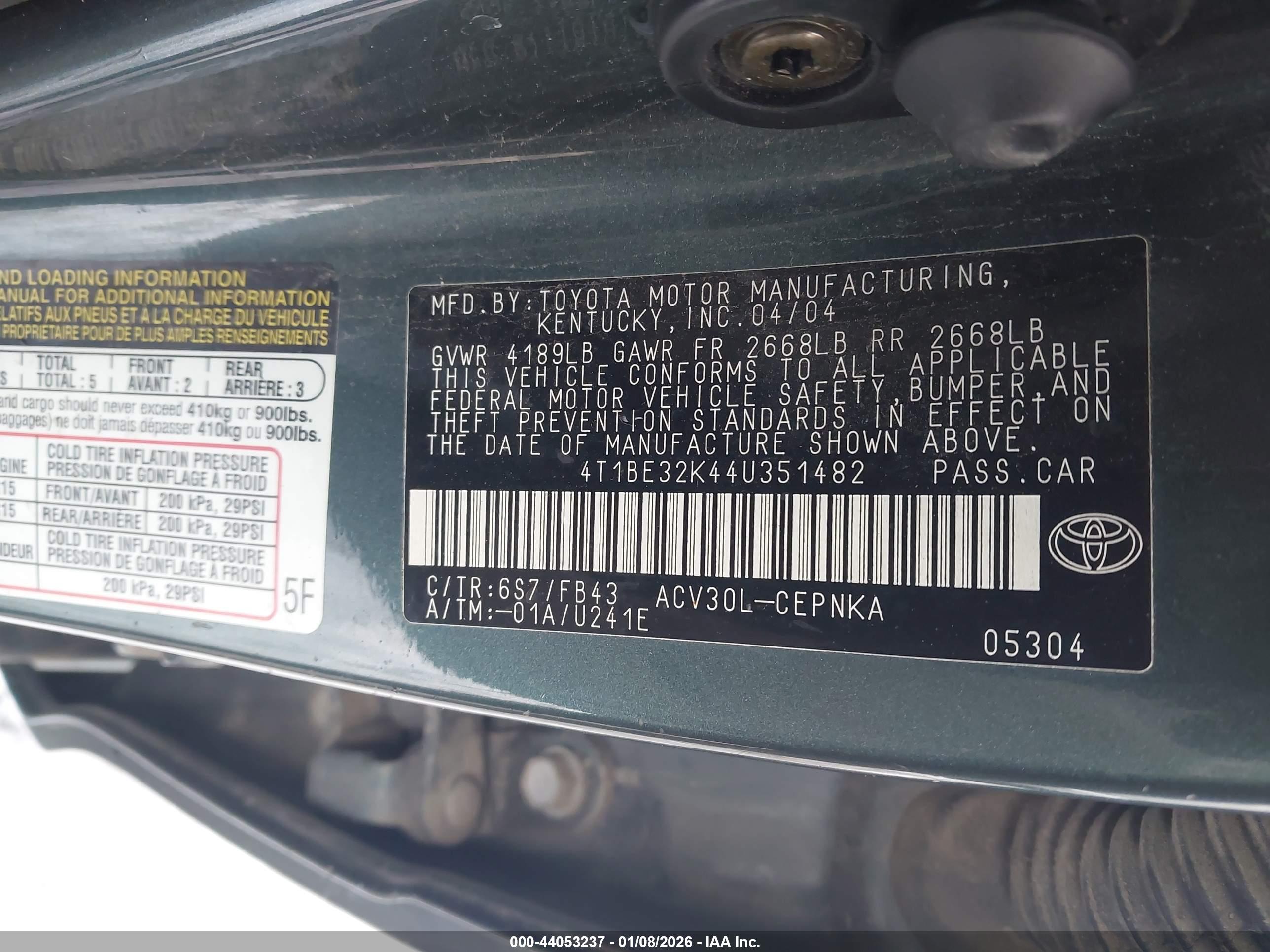 TOYOTA CAMRY image 9