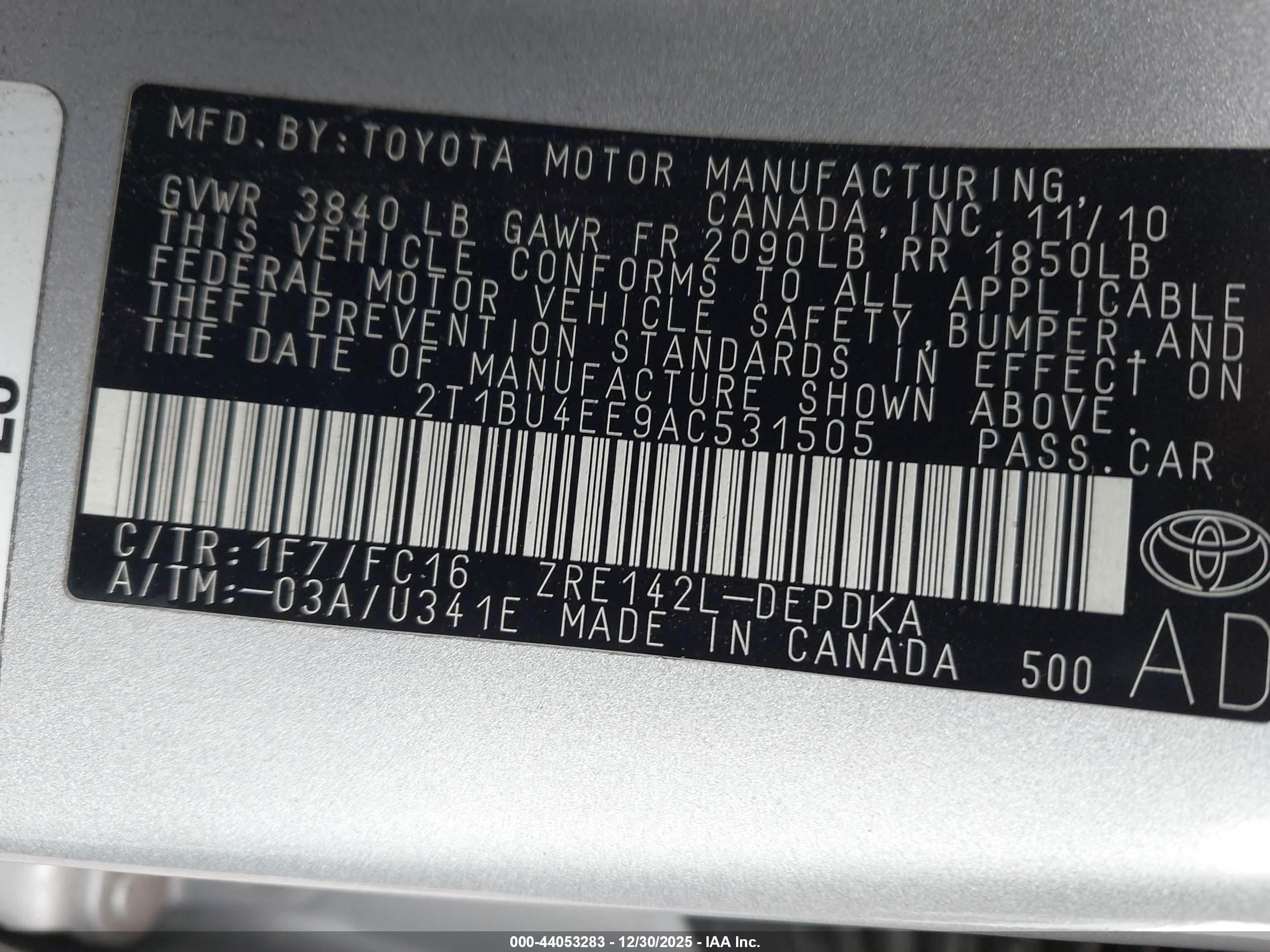 TOYOTA COROLLA image 9