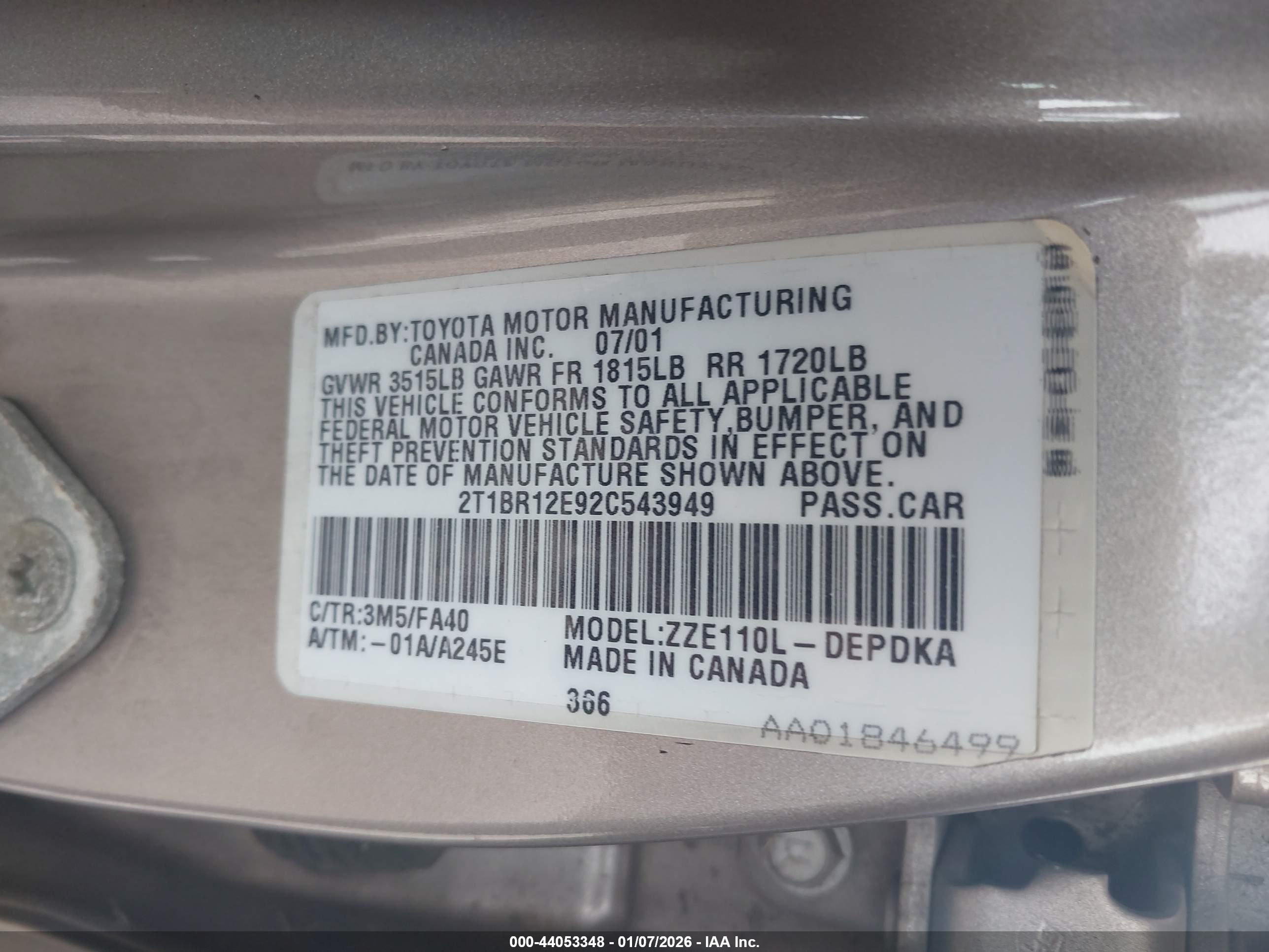 TOYOTA COROLLA image 9