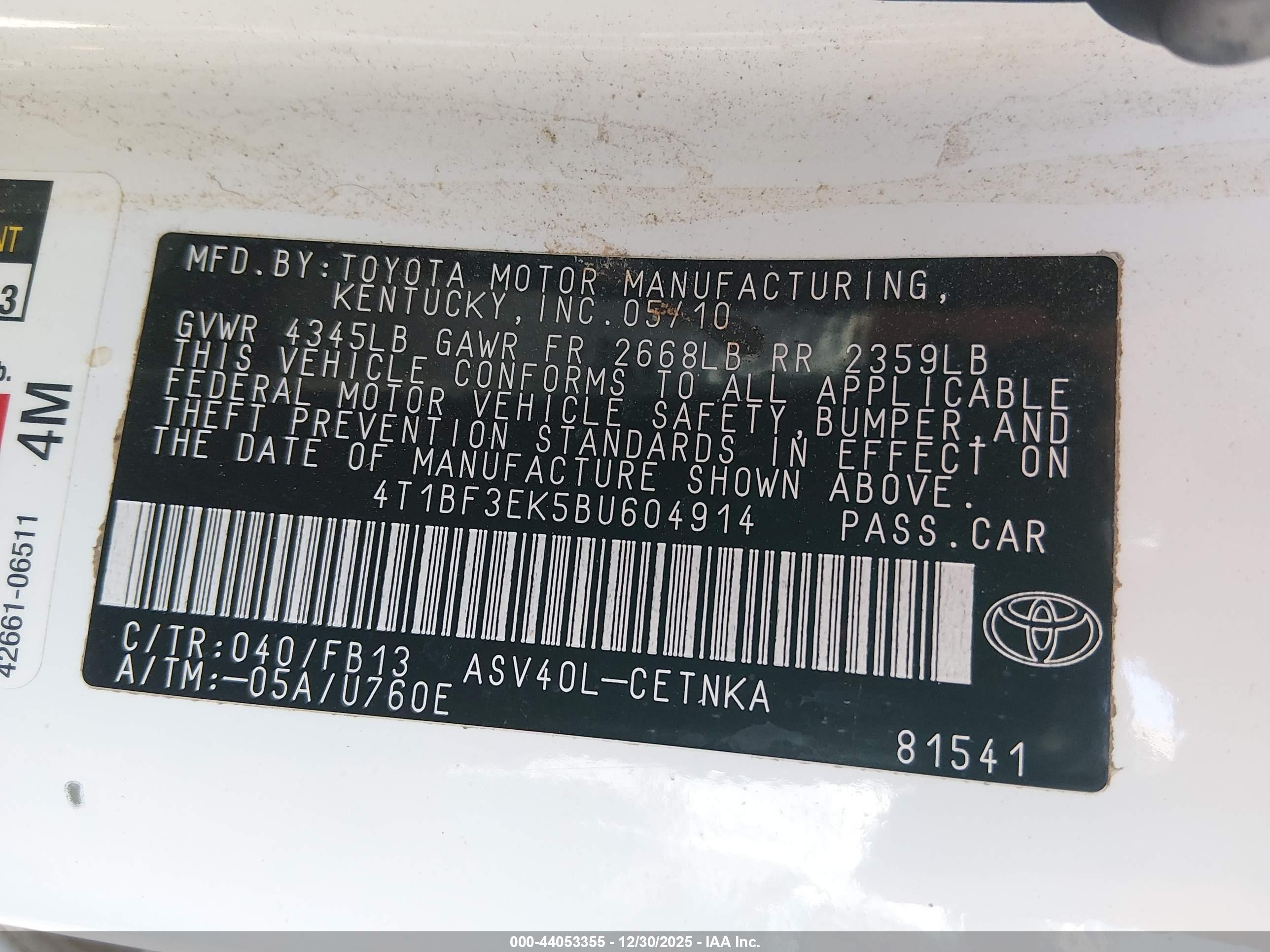 TOYOTA CAMRY image 9