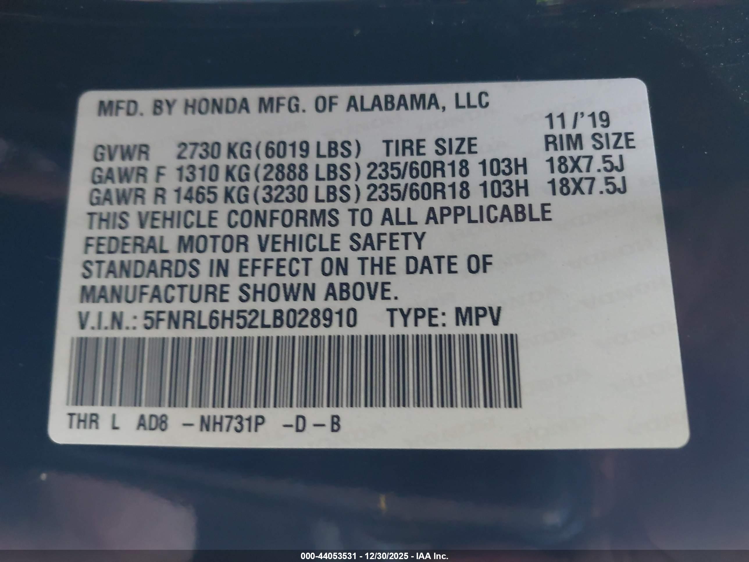 HONDA ODYSSEY image 9
