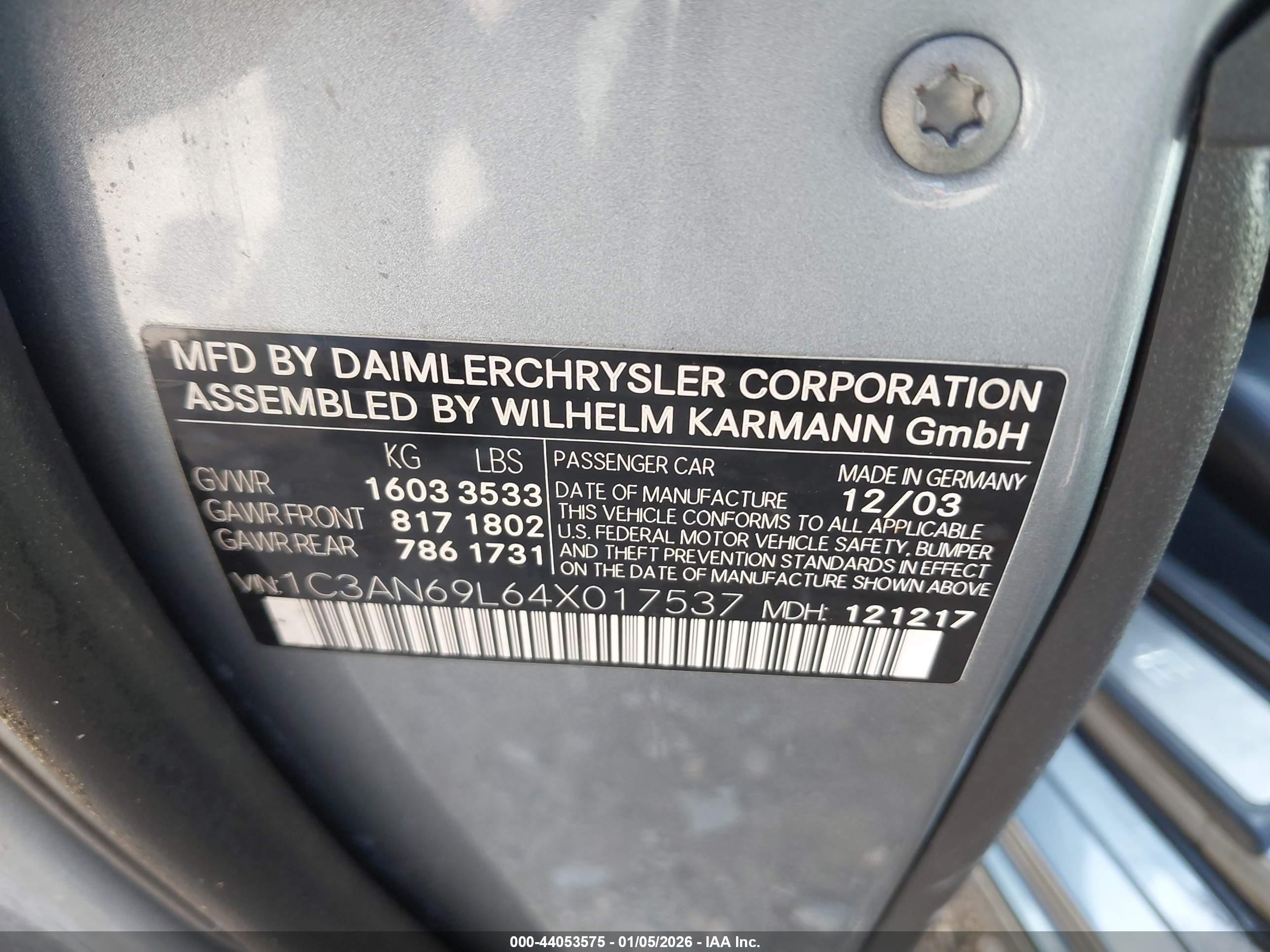 CHRYSLER CROSSFIRE image 9