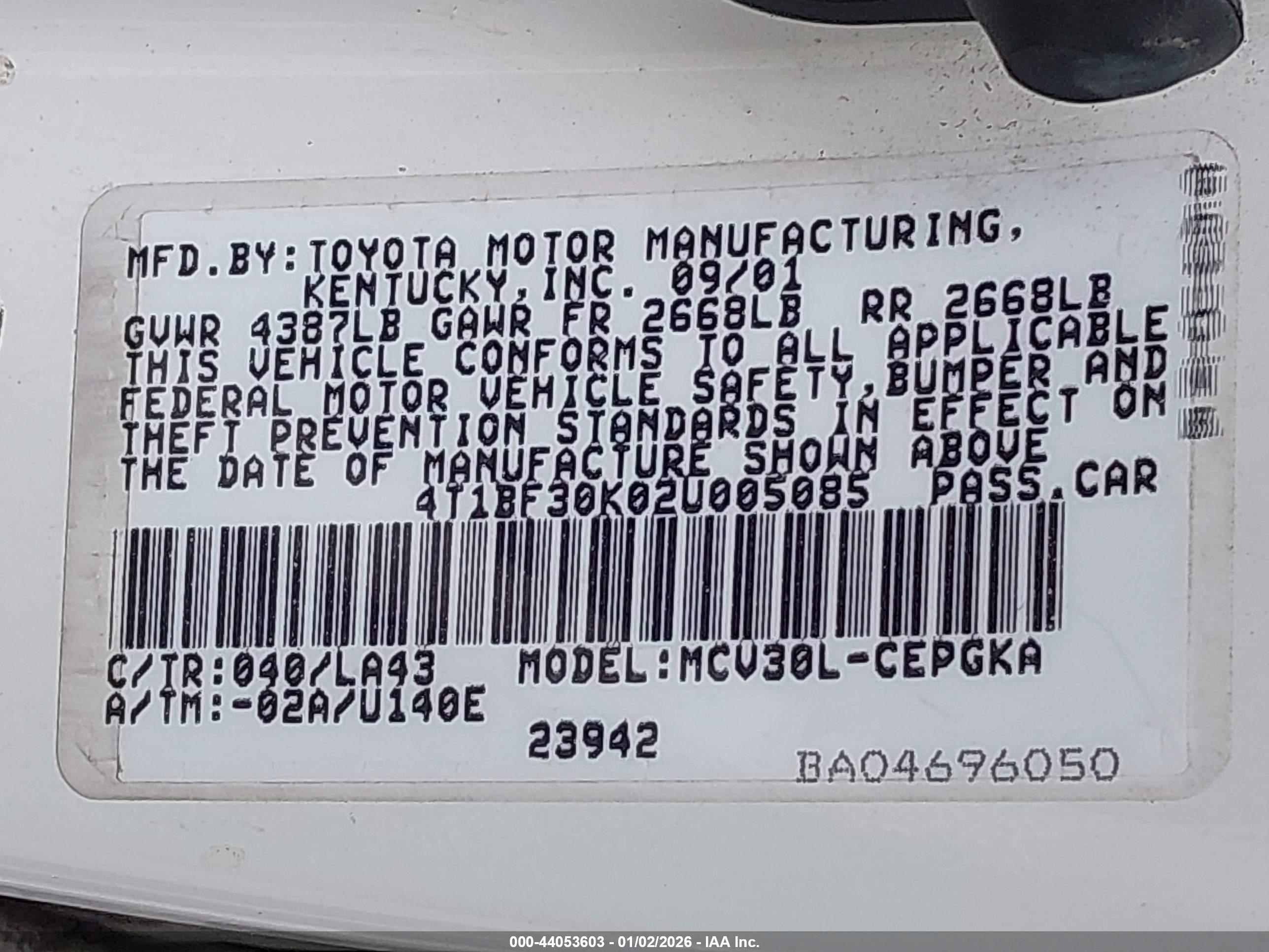 TOYOTA CAMRY image 9