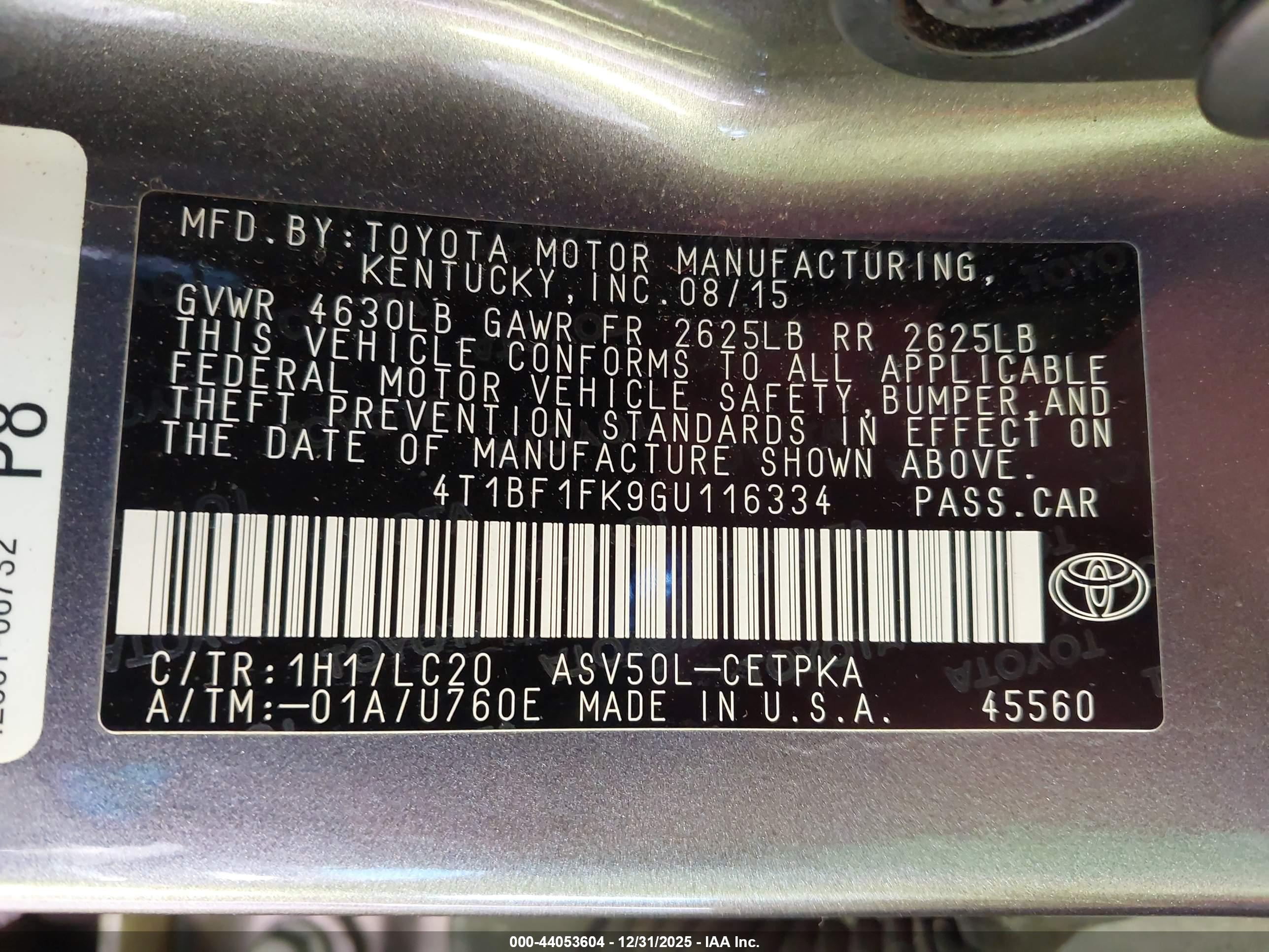 TOYOTA CAMRY image 9