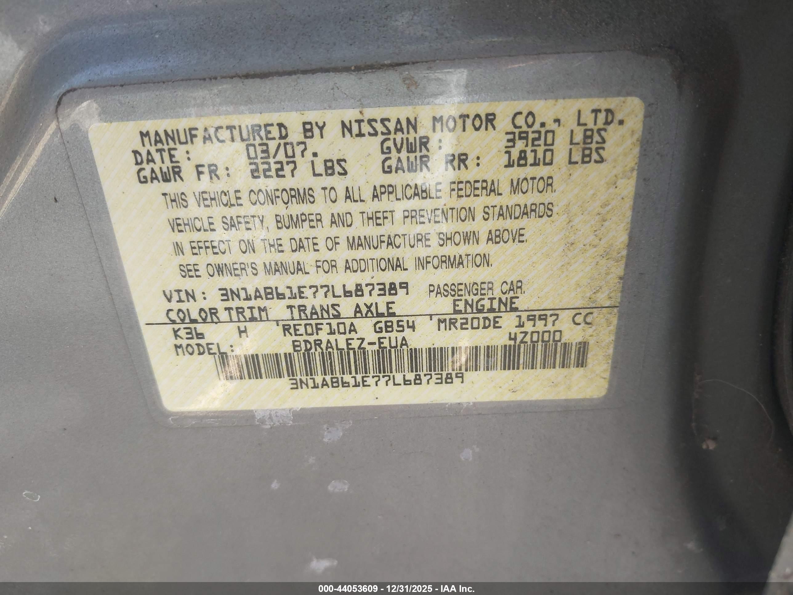 NISSAN SENTRA image 9