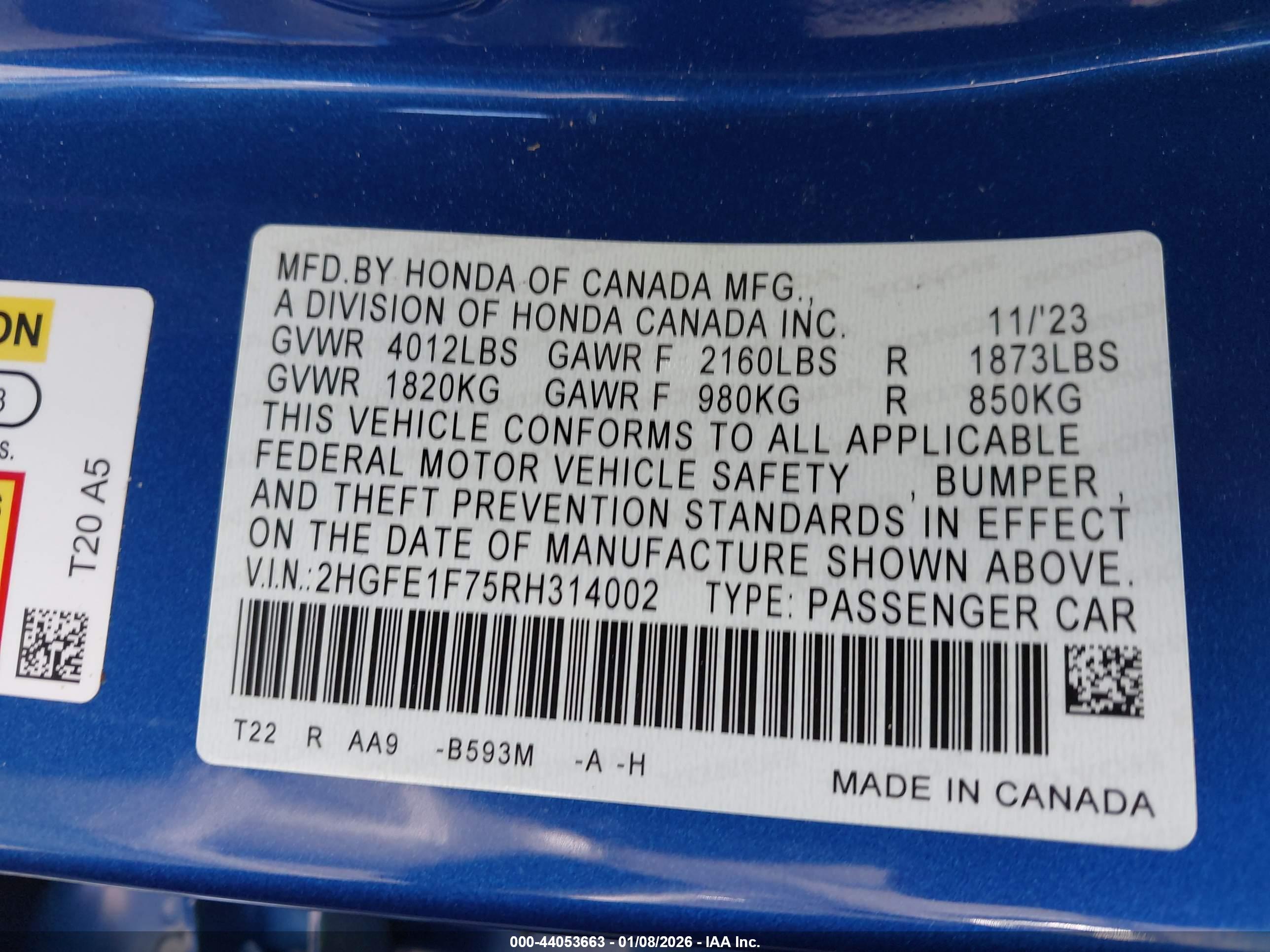 HONDA CIVIC image 9