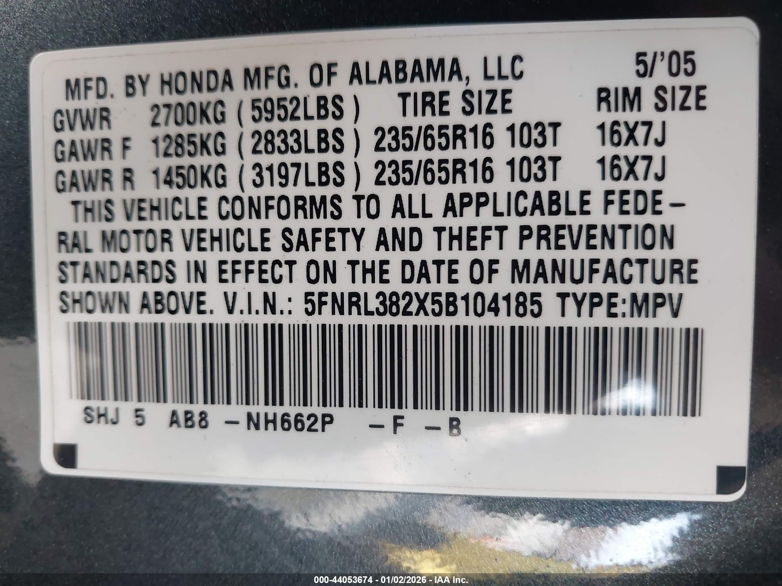 HONDA ODYSSEY image 9