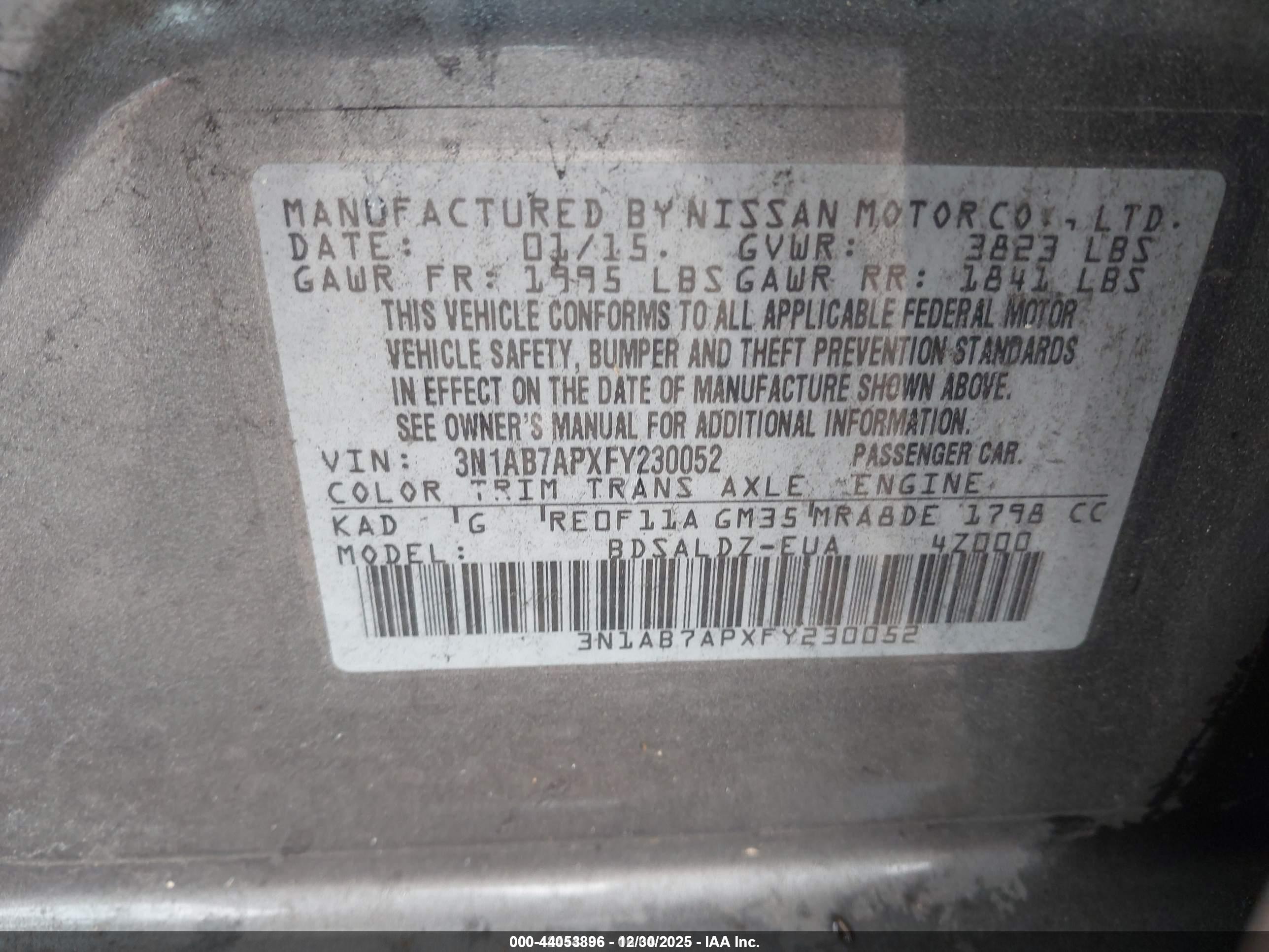NISSAN SENTRA image 9