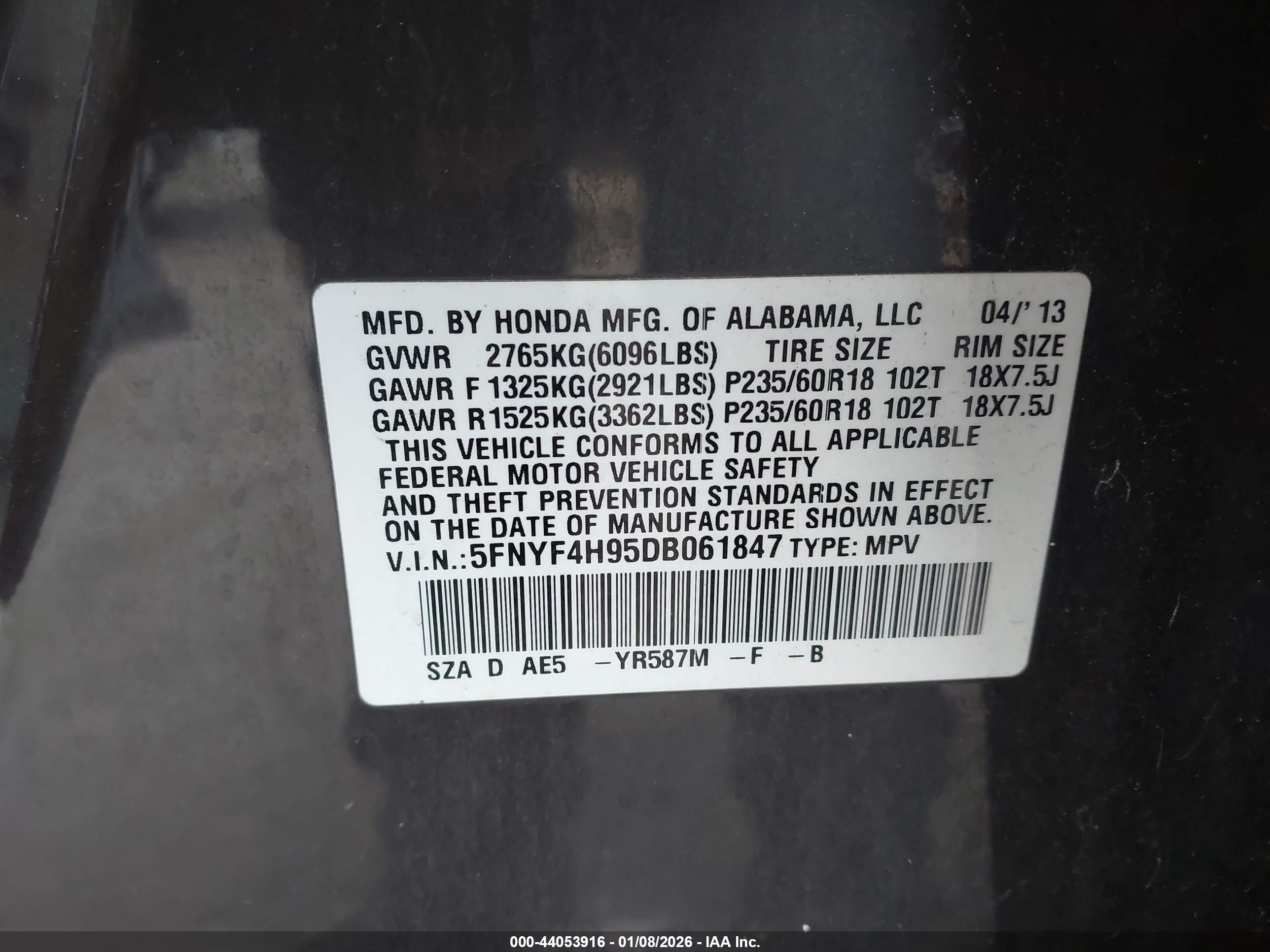 HONDA PILOT image 9