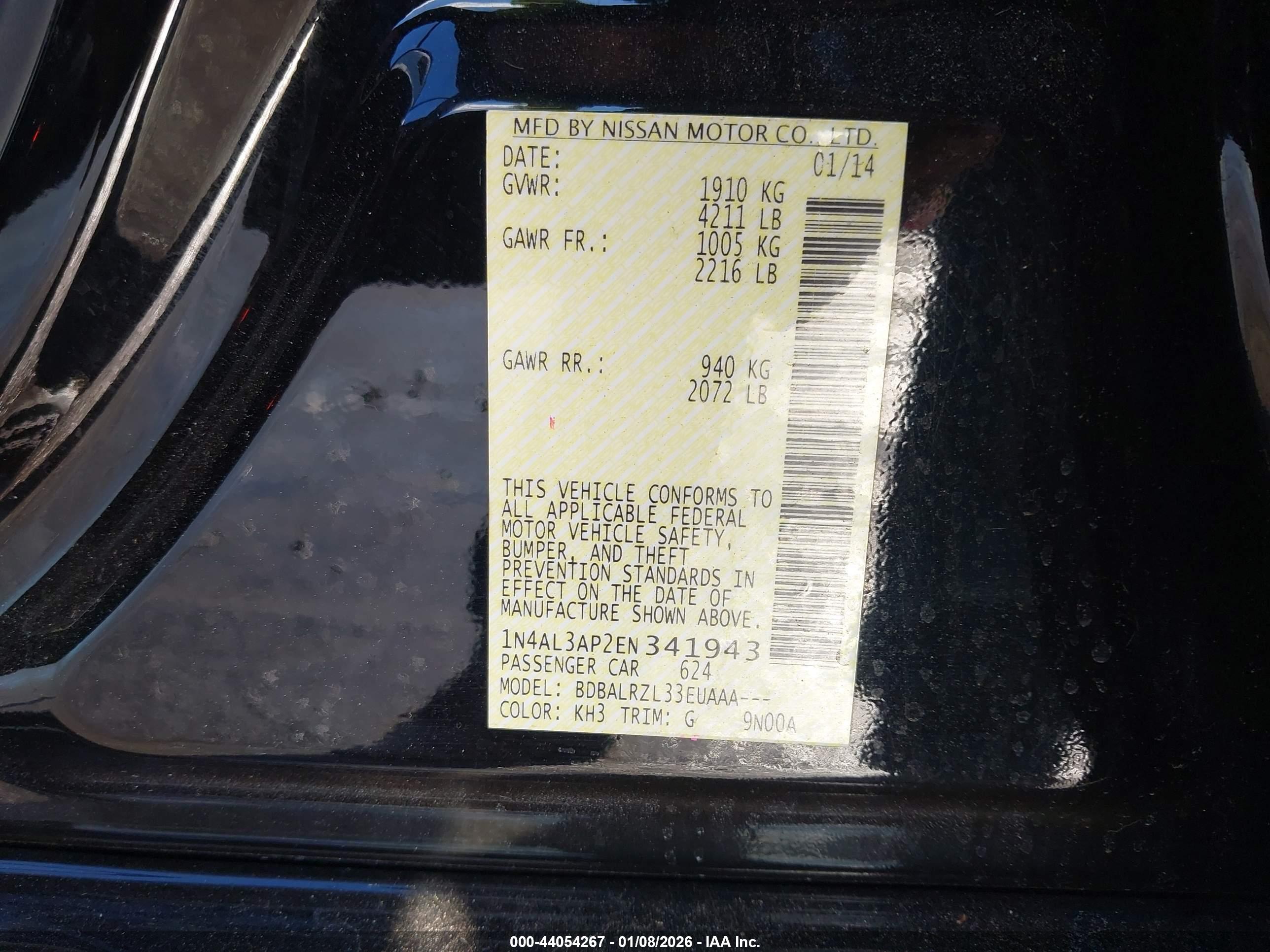 NISSAN ALTIMA image 9
