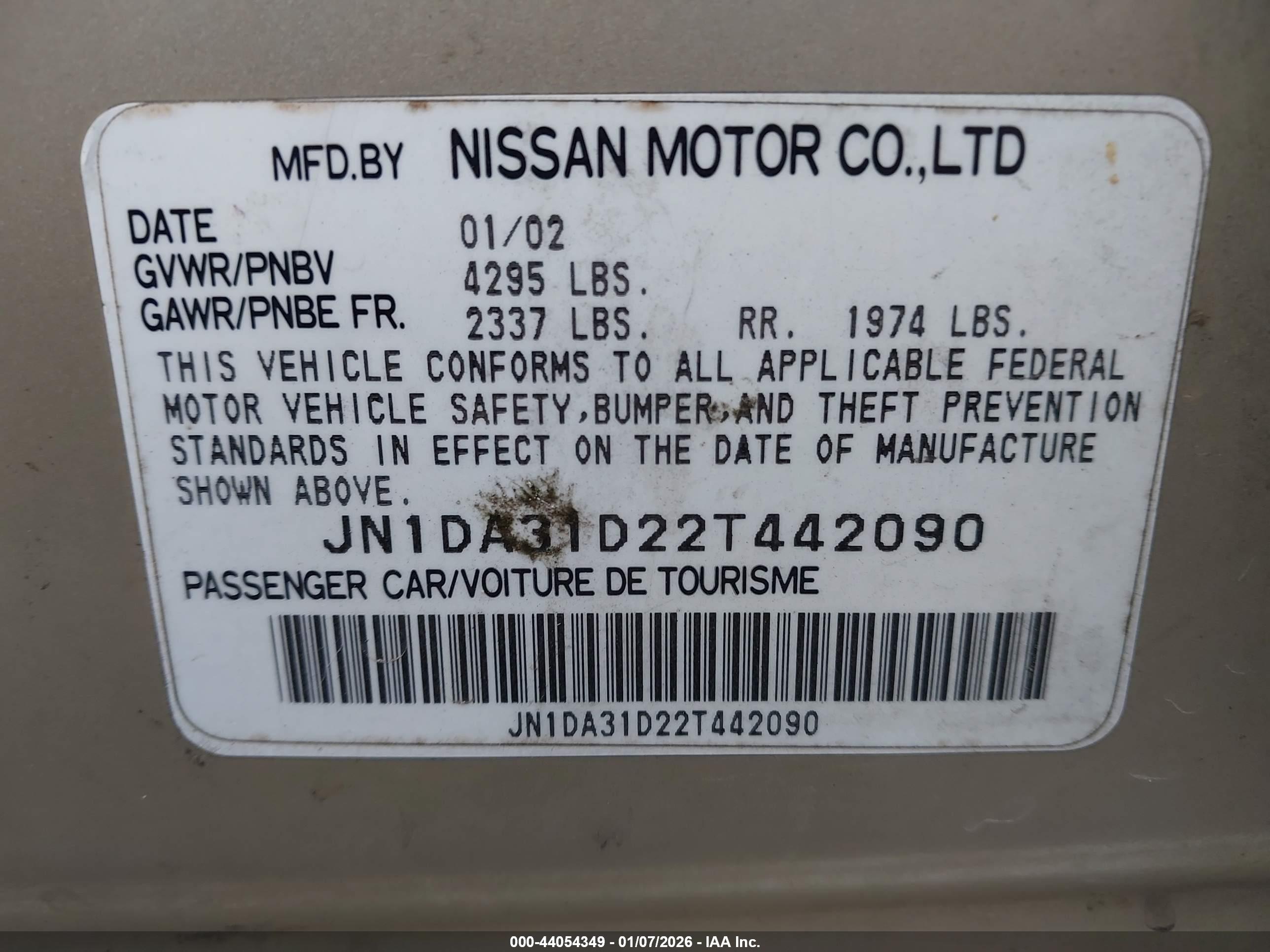 NISSAN MAXIMA image 9