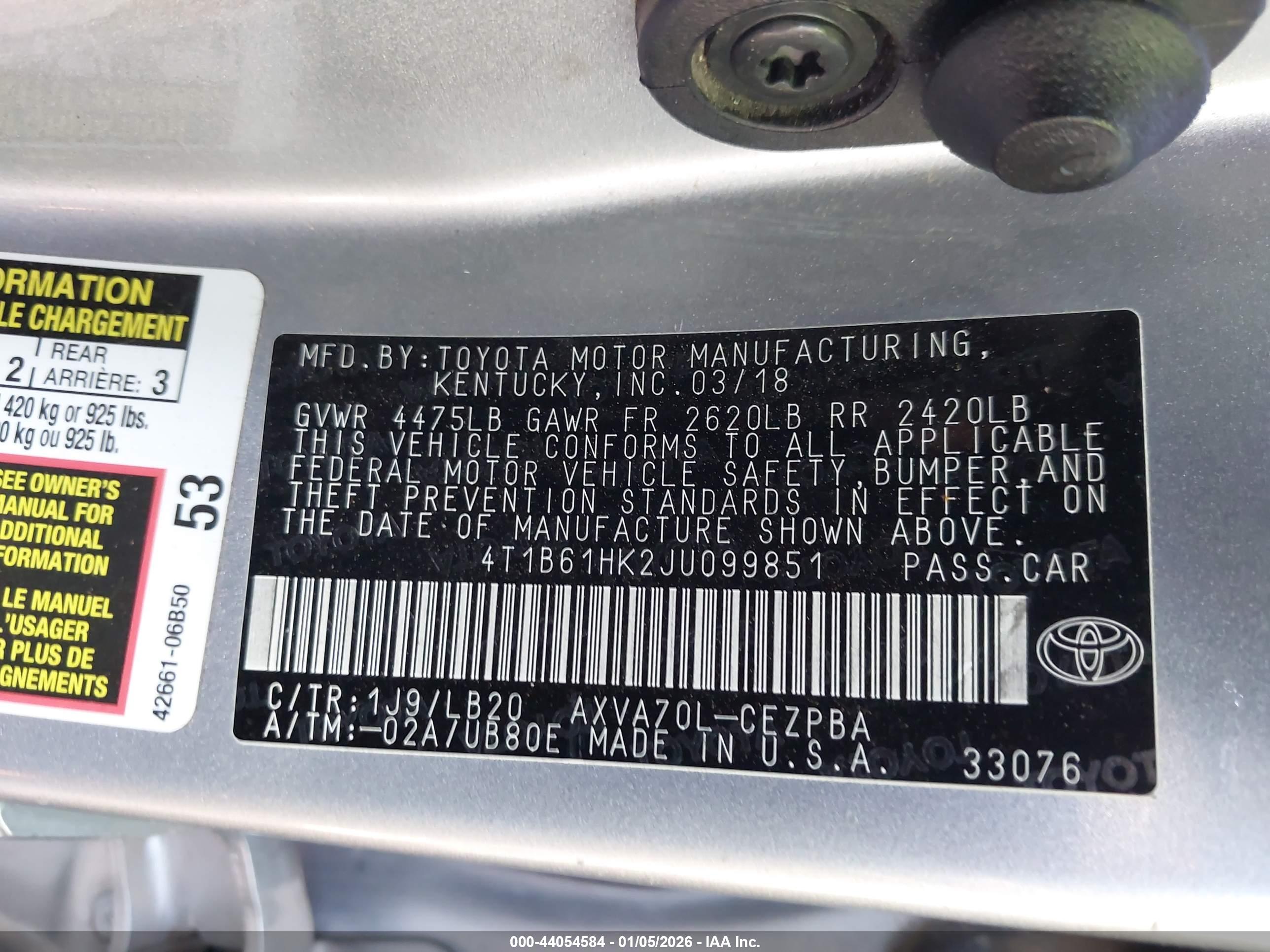 TOYOTA CAMRY image 9