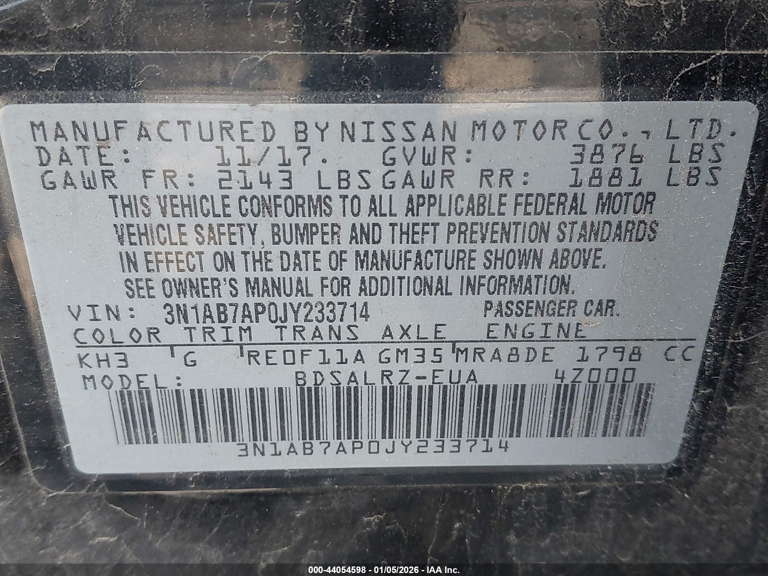 NISSAN SENTRA image 9