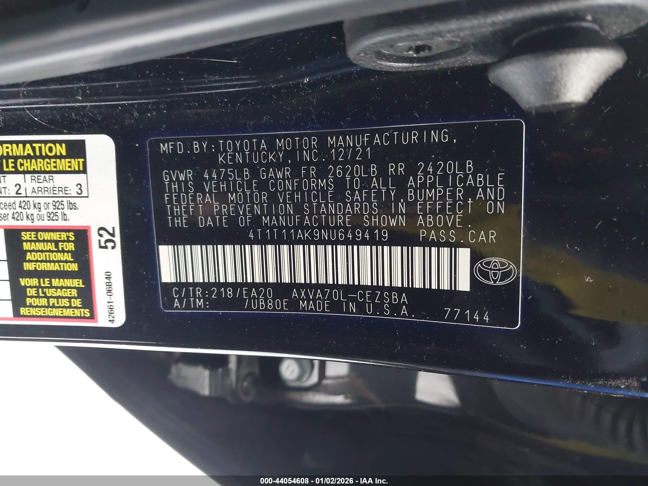 TOYOTA CAMRY image 9