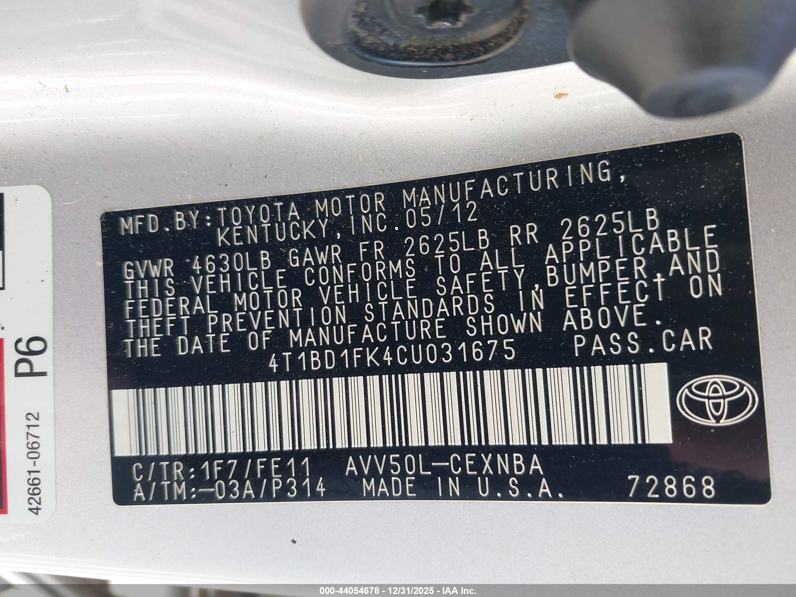 TOYOTA CAMRY image 9