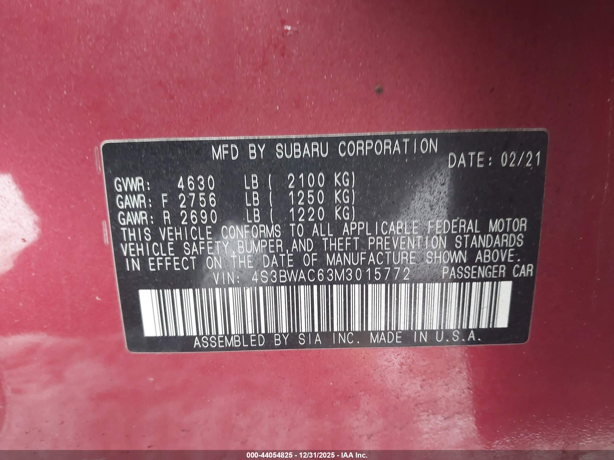 SUBARU LEGACY image 9