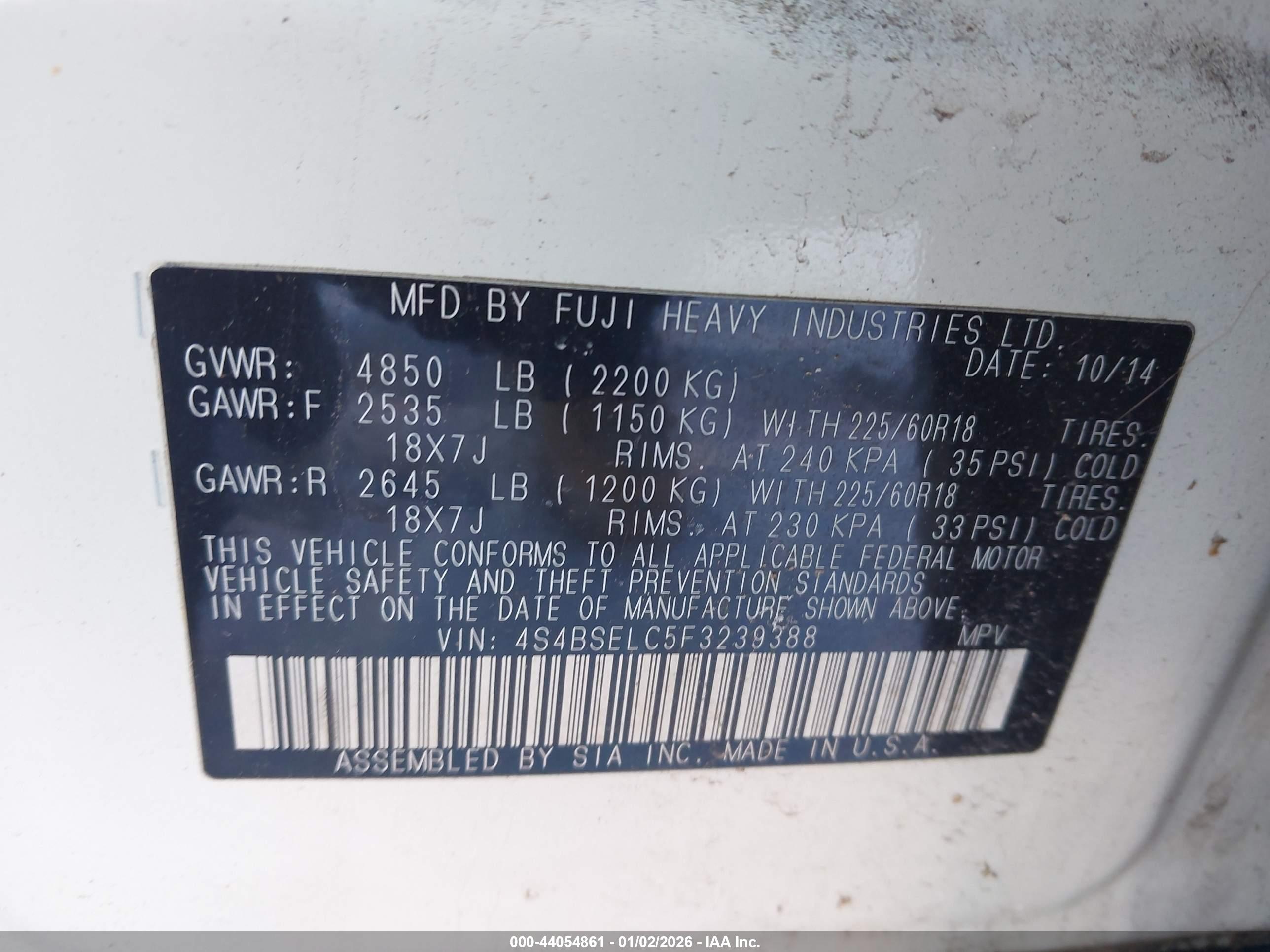 SUBARU OUTBACK image 9