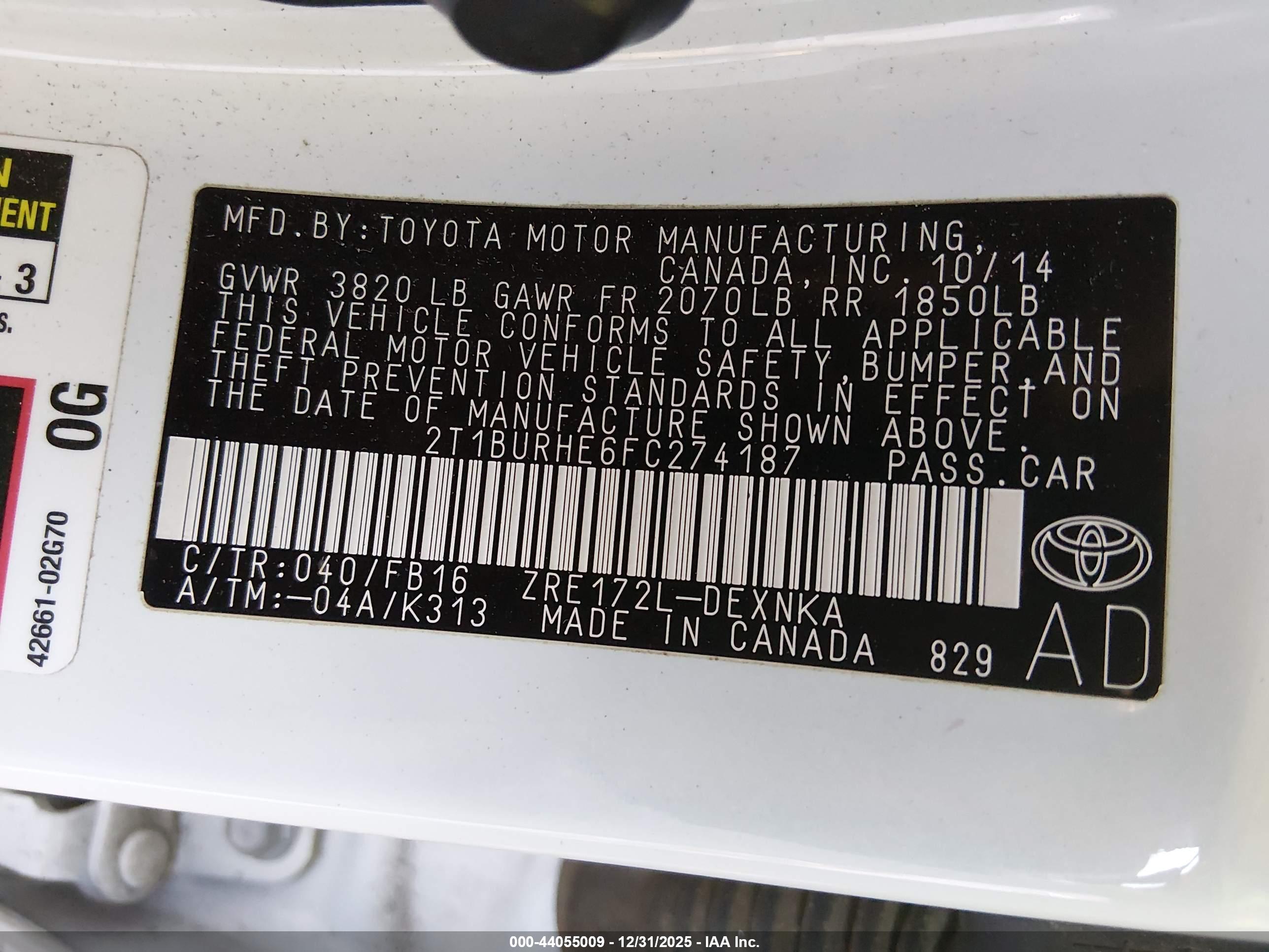 TOYOTA COROLLA image 9