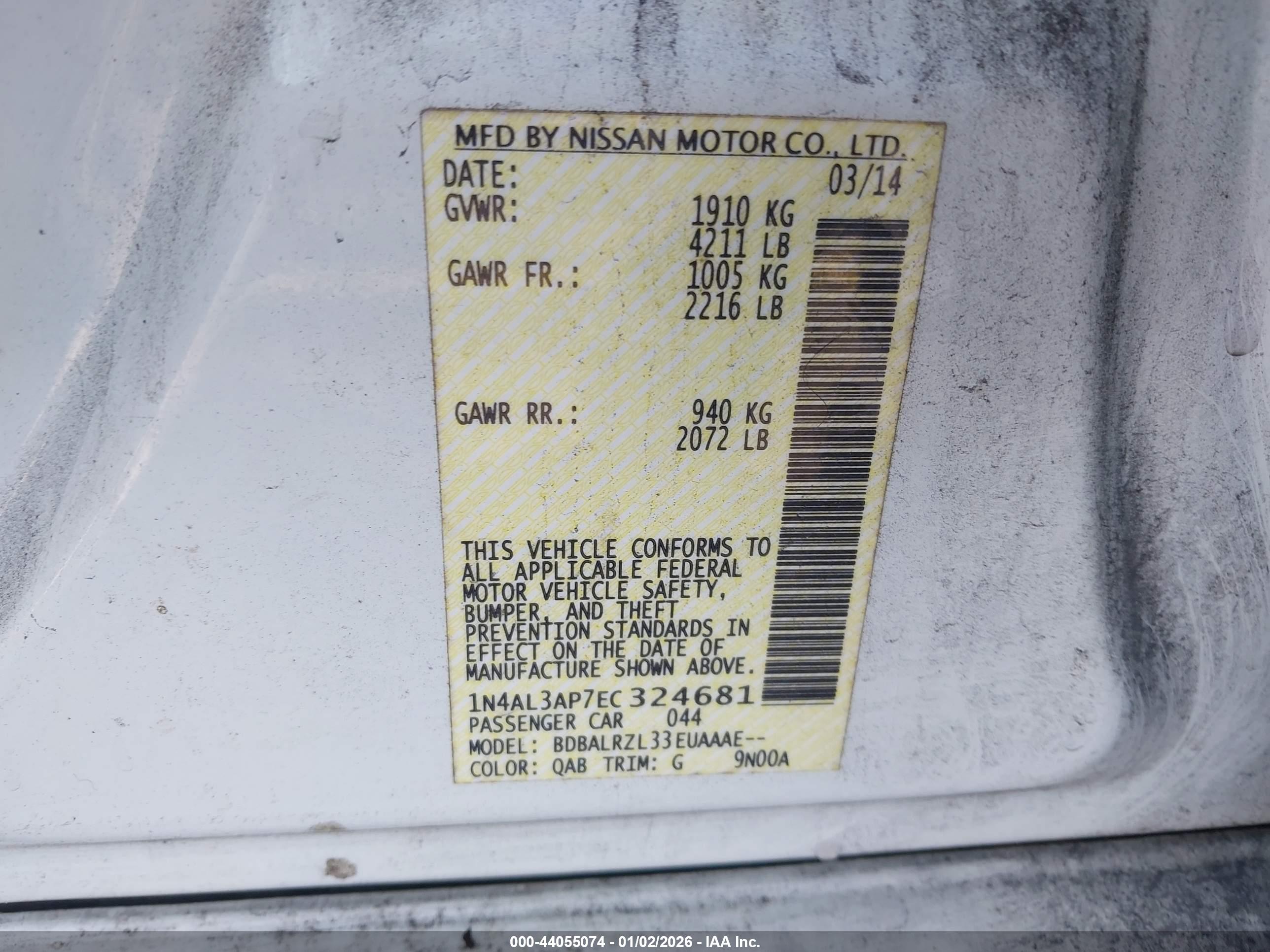 NISSAN ALTIMA image 9
