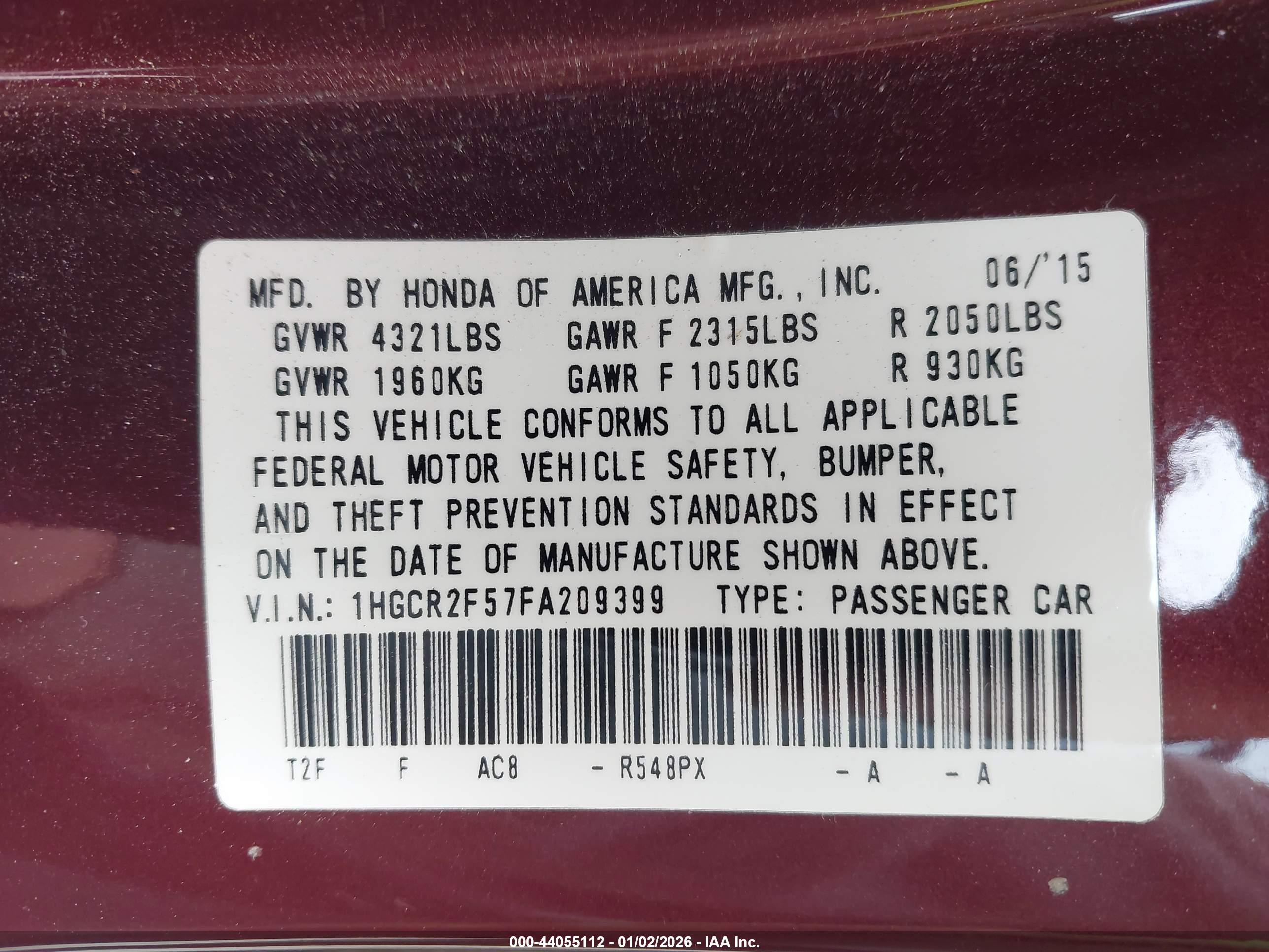 HONDA ACCORD image 9