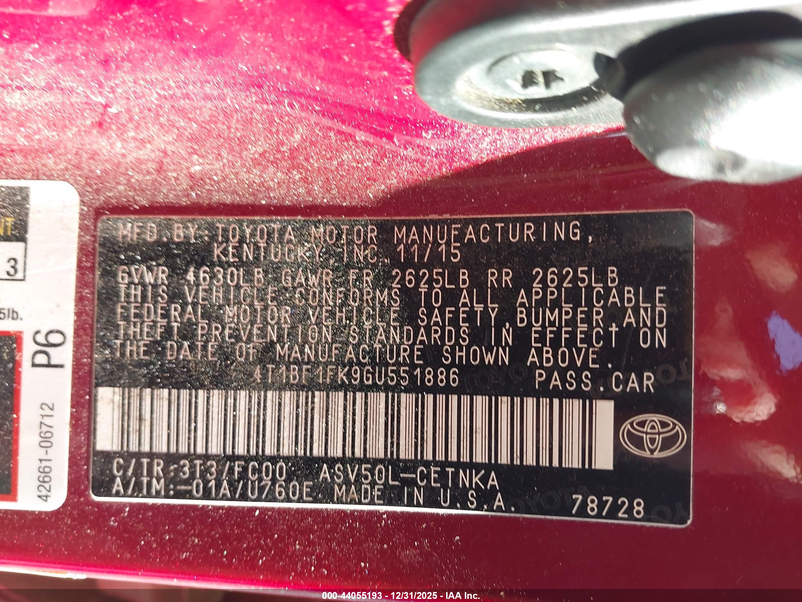 TOYOTA CAMRY image 9