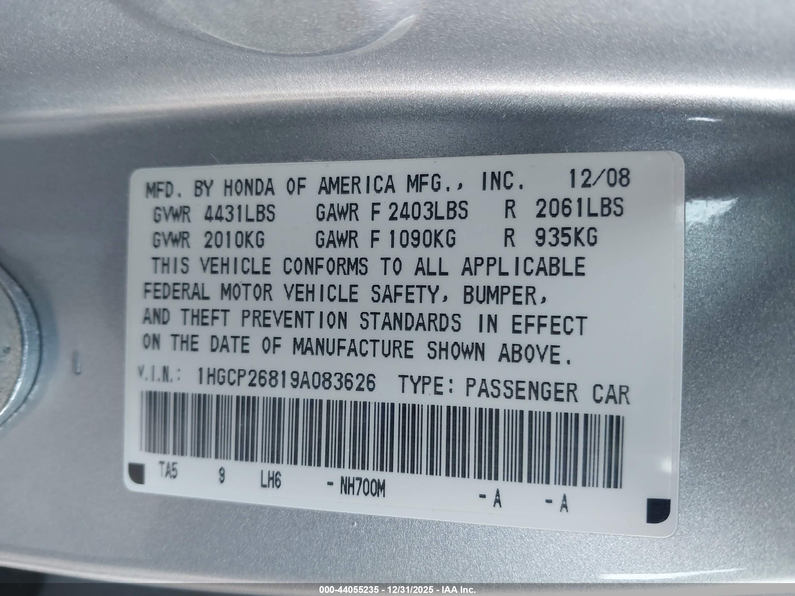 HONDA ACCORD image 9