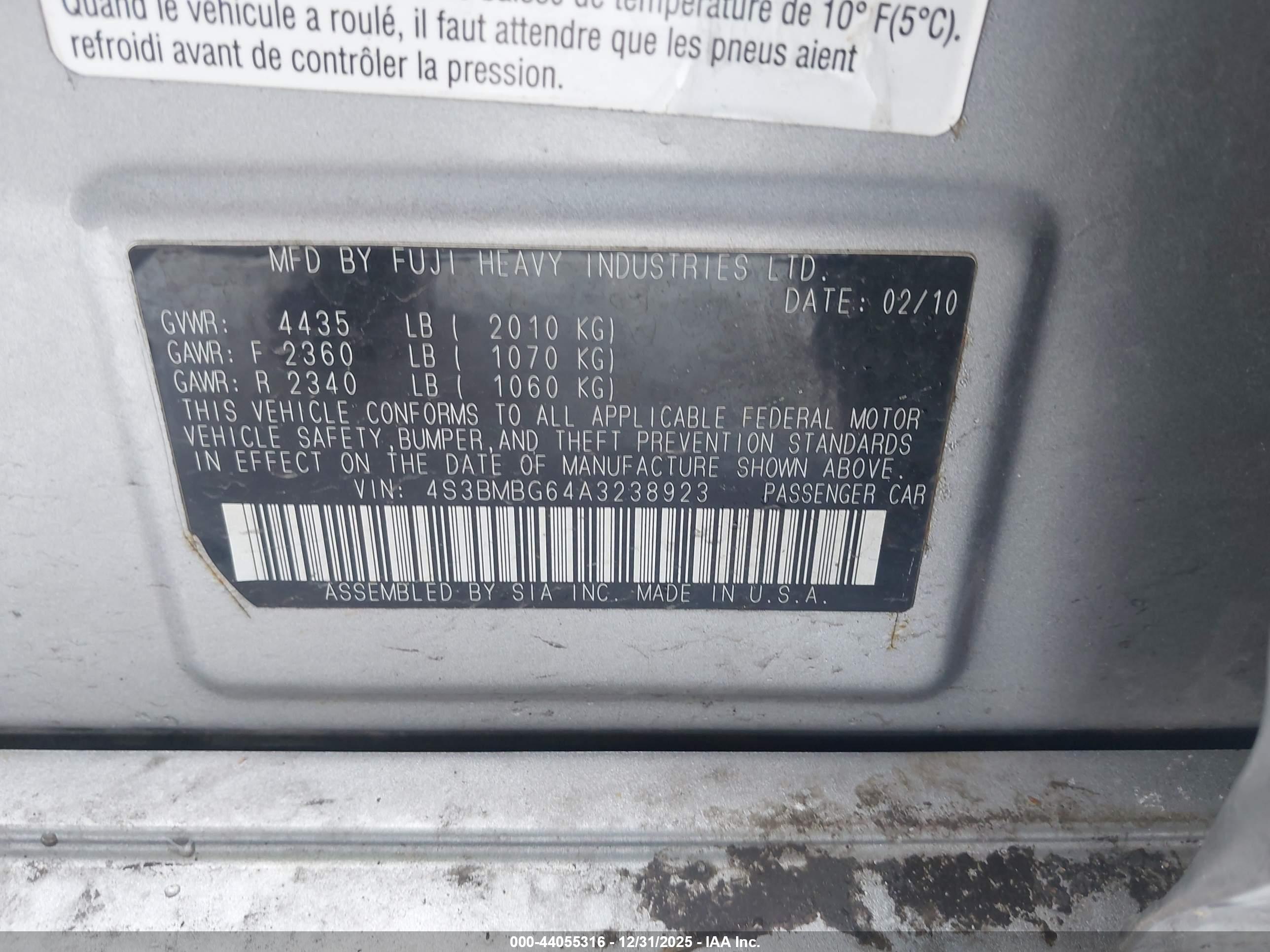 SUBARU LEGACY image 9