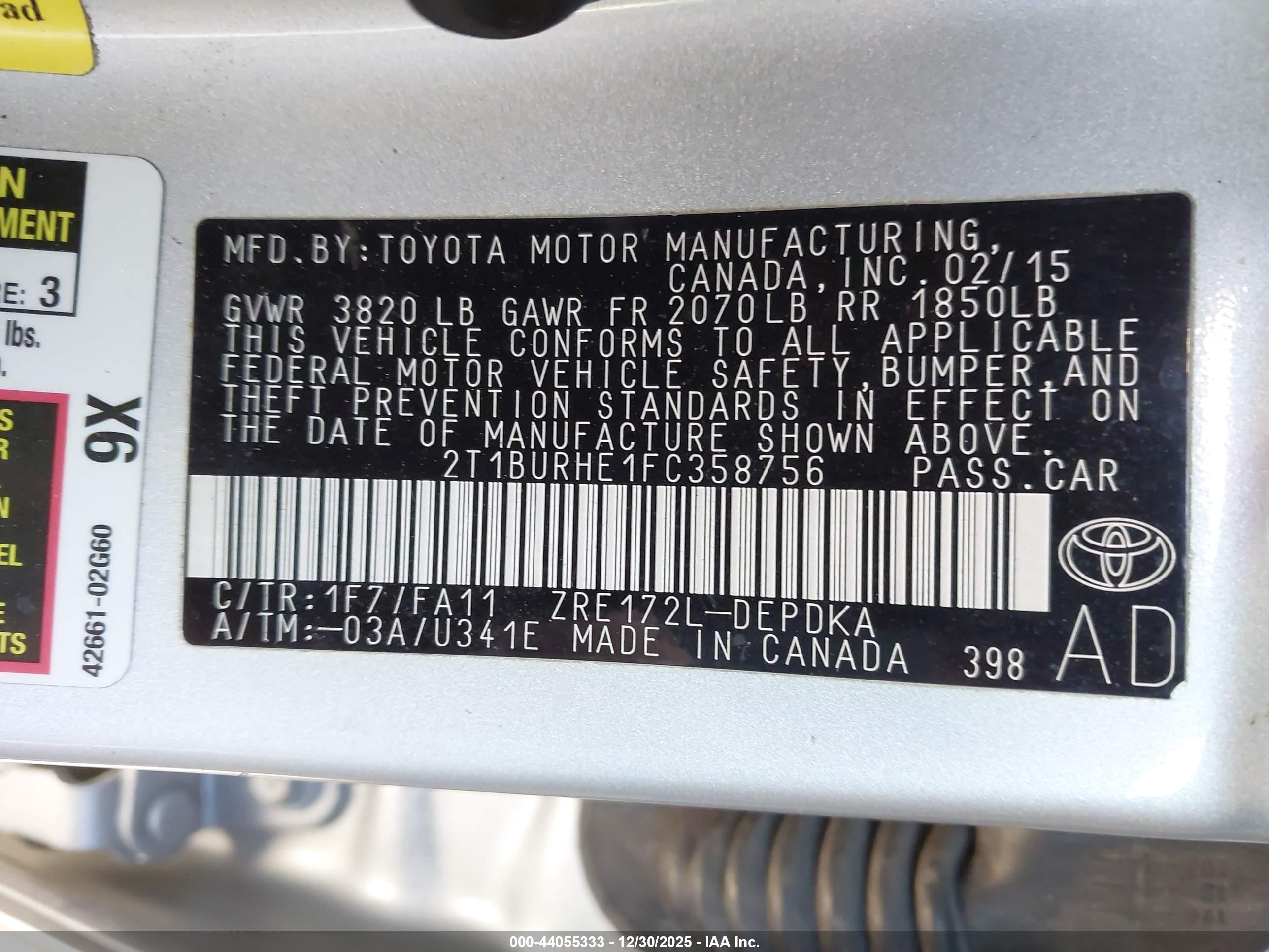 TOYOTA COROLLA image 9