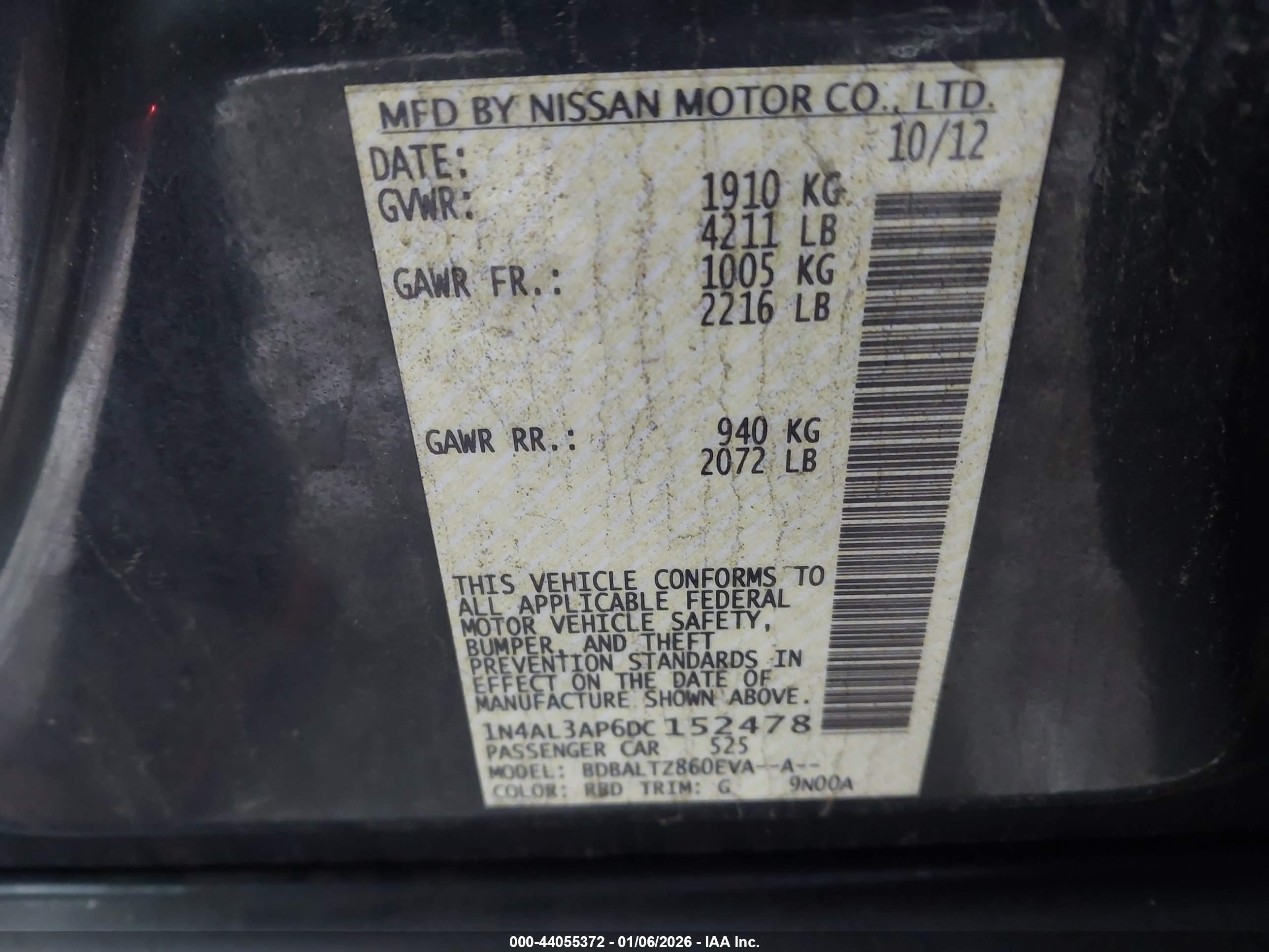 NISSAN ALTIMA image 9