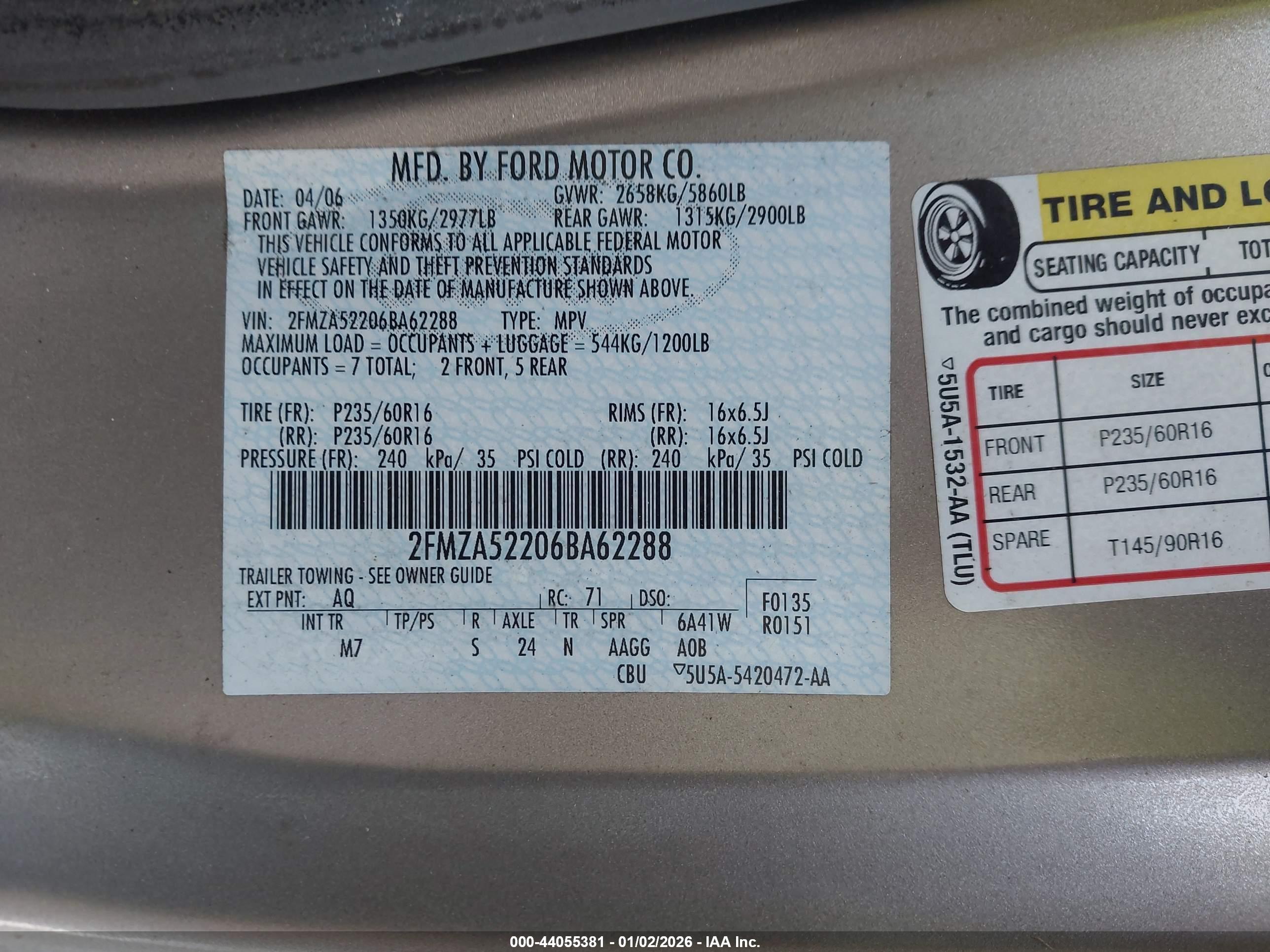 FORD FREESTAR image 9