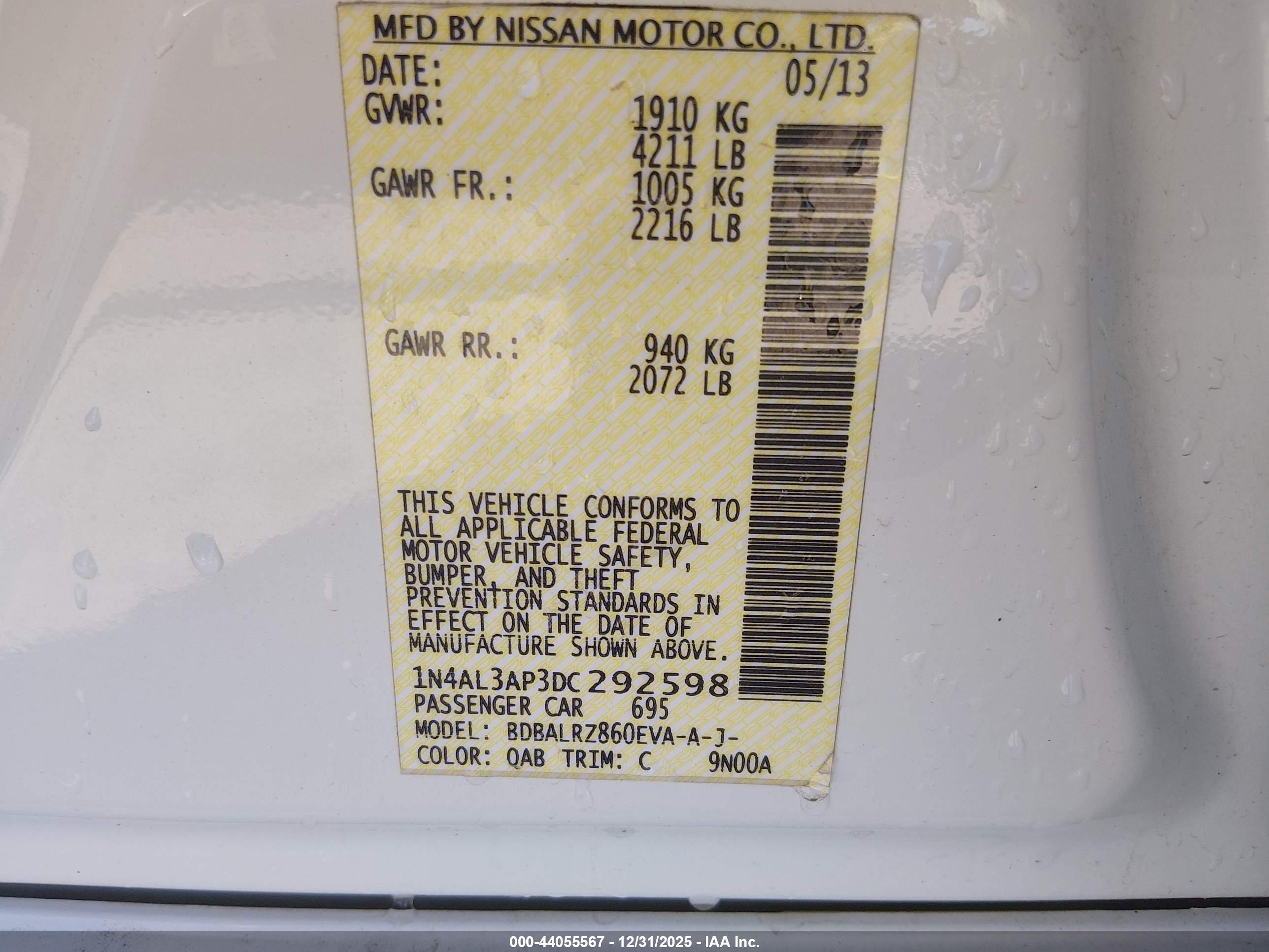 NISSAN ALTIMA image 9