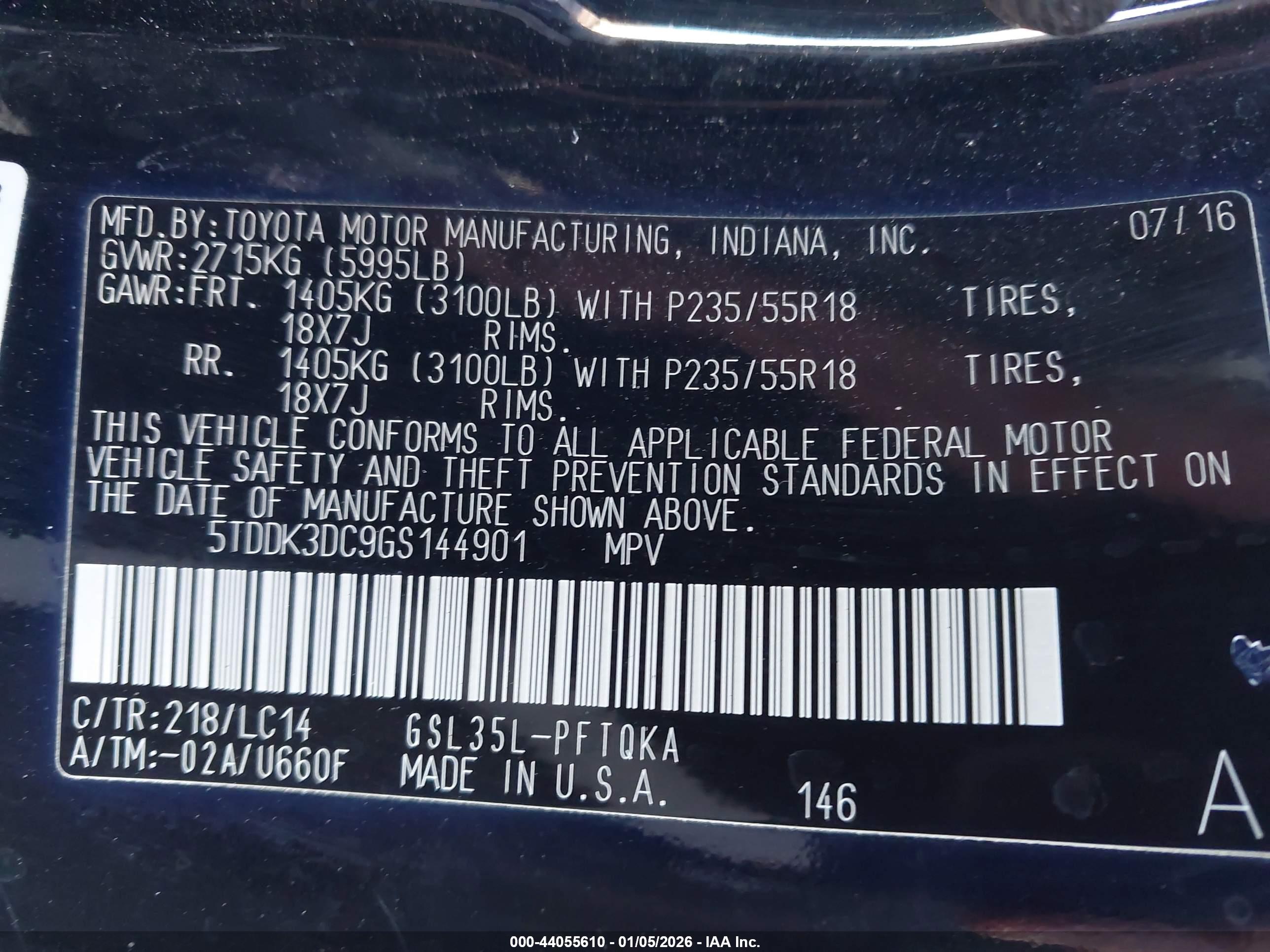 TOYOTA SIENNA image 9