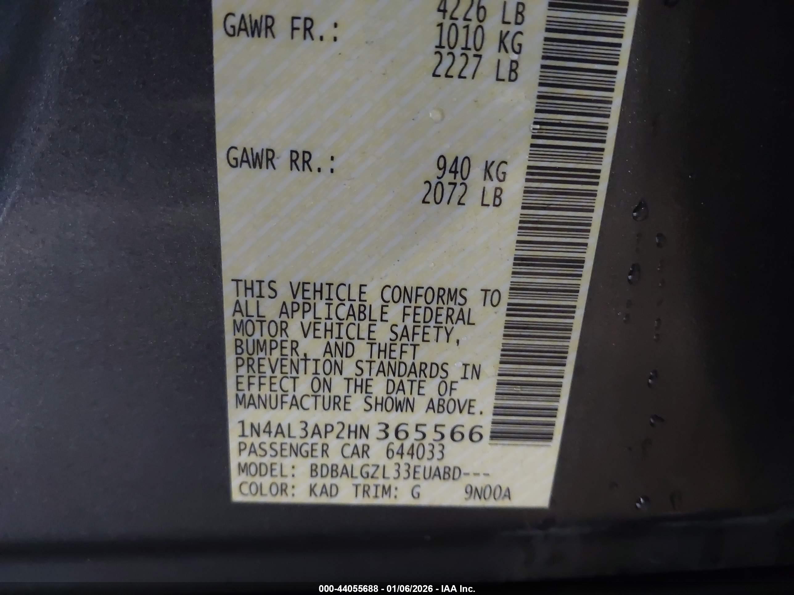 NISSAN ALTIMA image 9