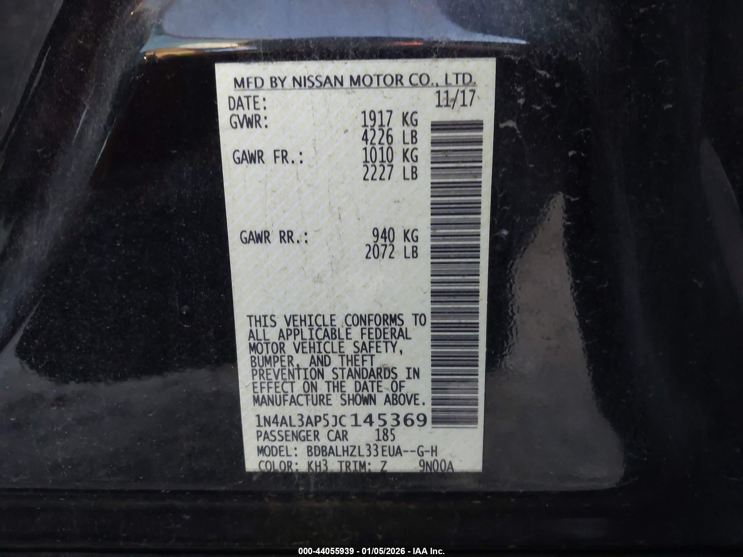 NISSAN ALTIMA image 9