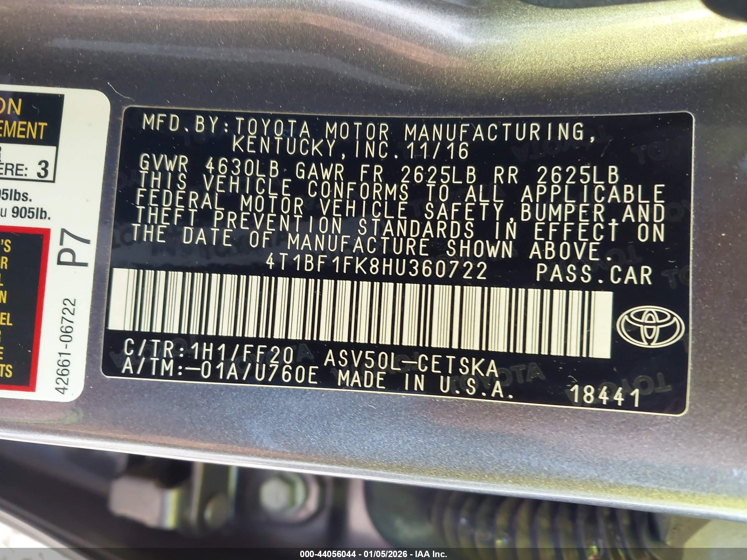 TOYOTA CAMRY image 9