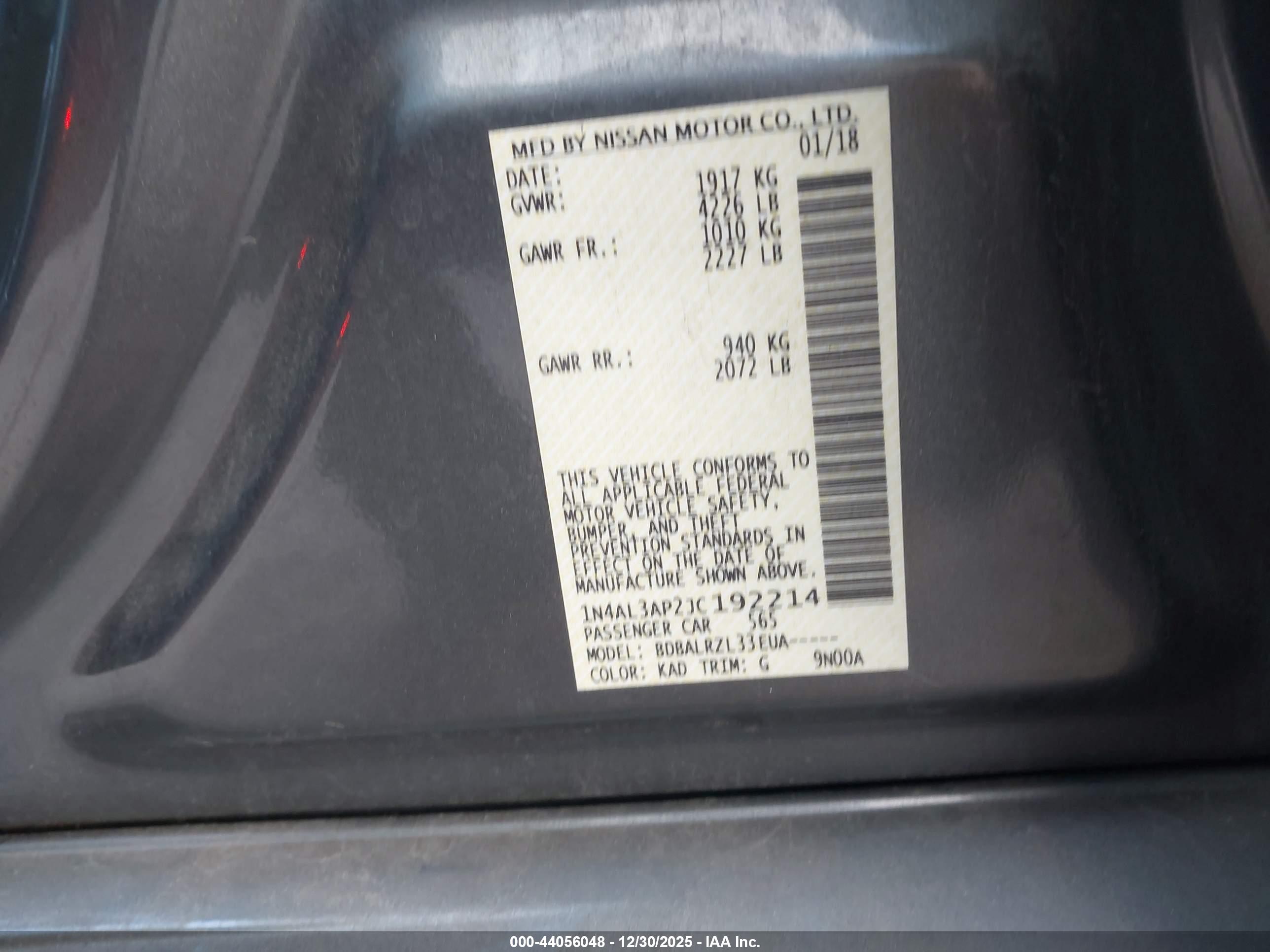 NISSAN ALTIMA image 9
