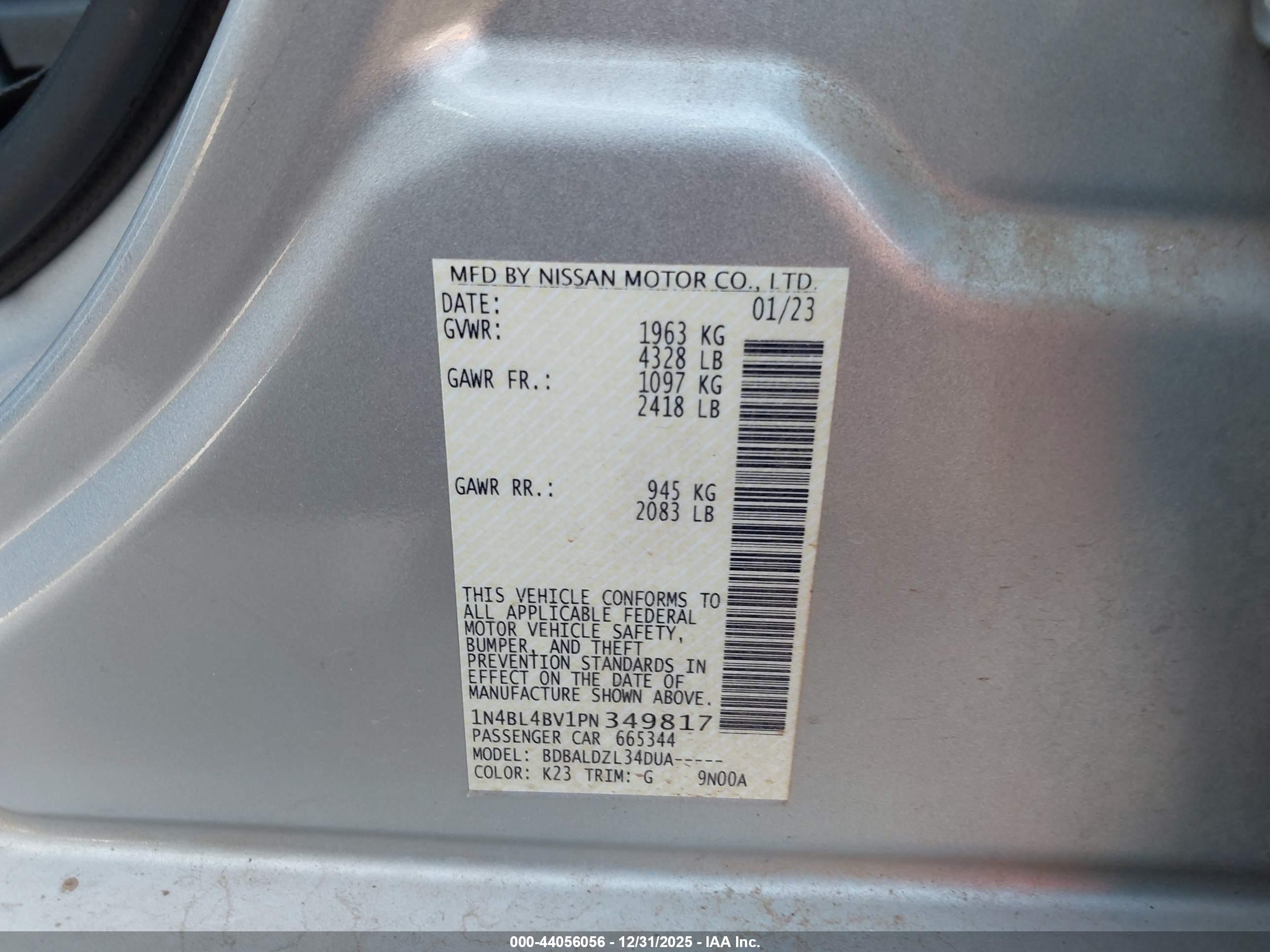 NISSAN ALTIMA image 9