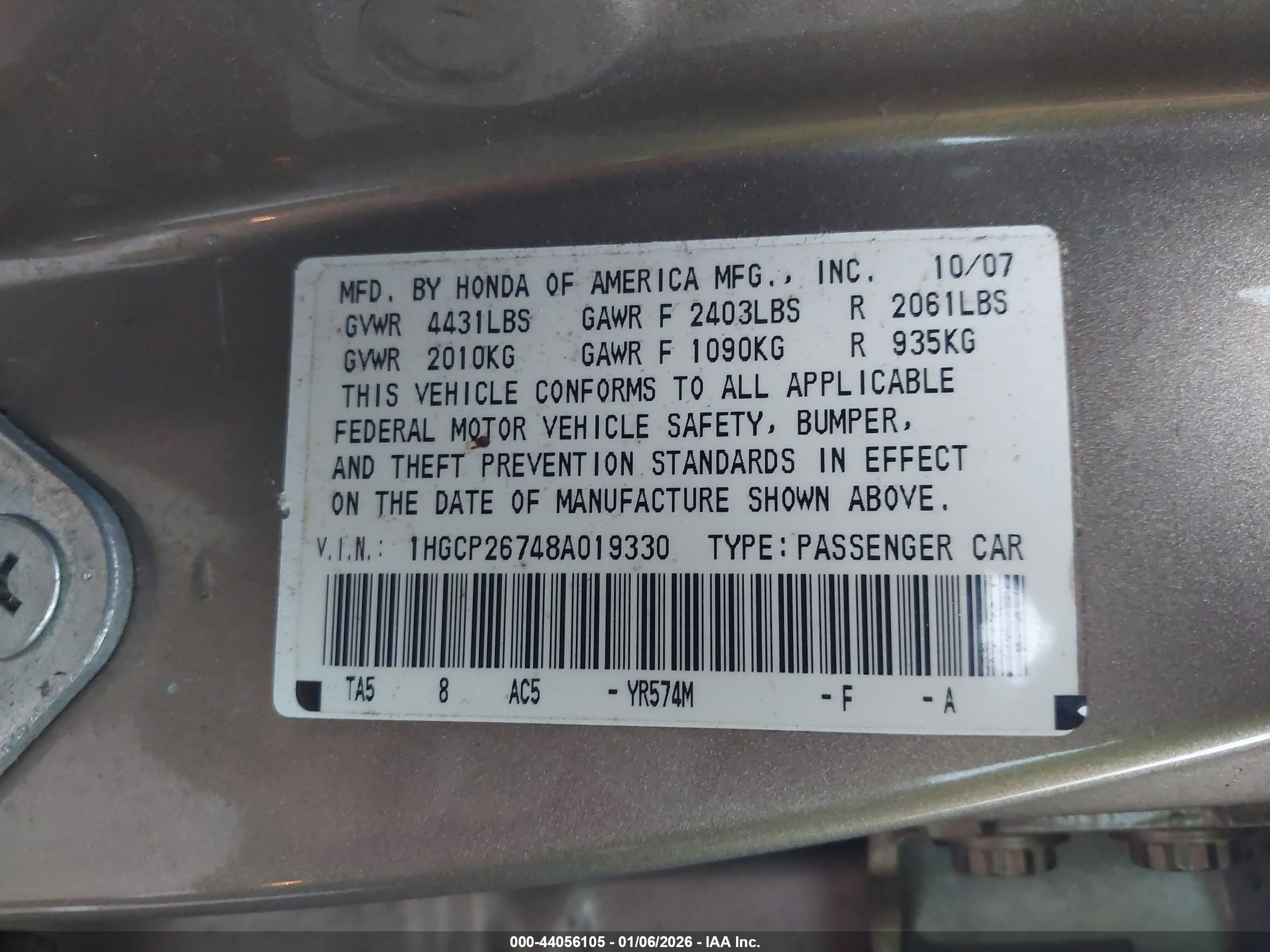 HONDA ACCORD image 9
