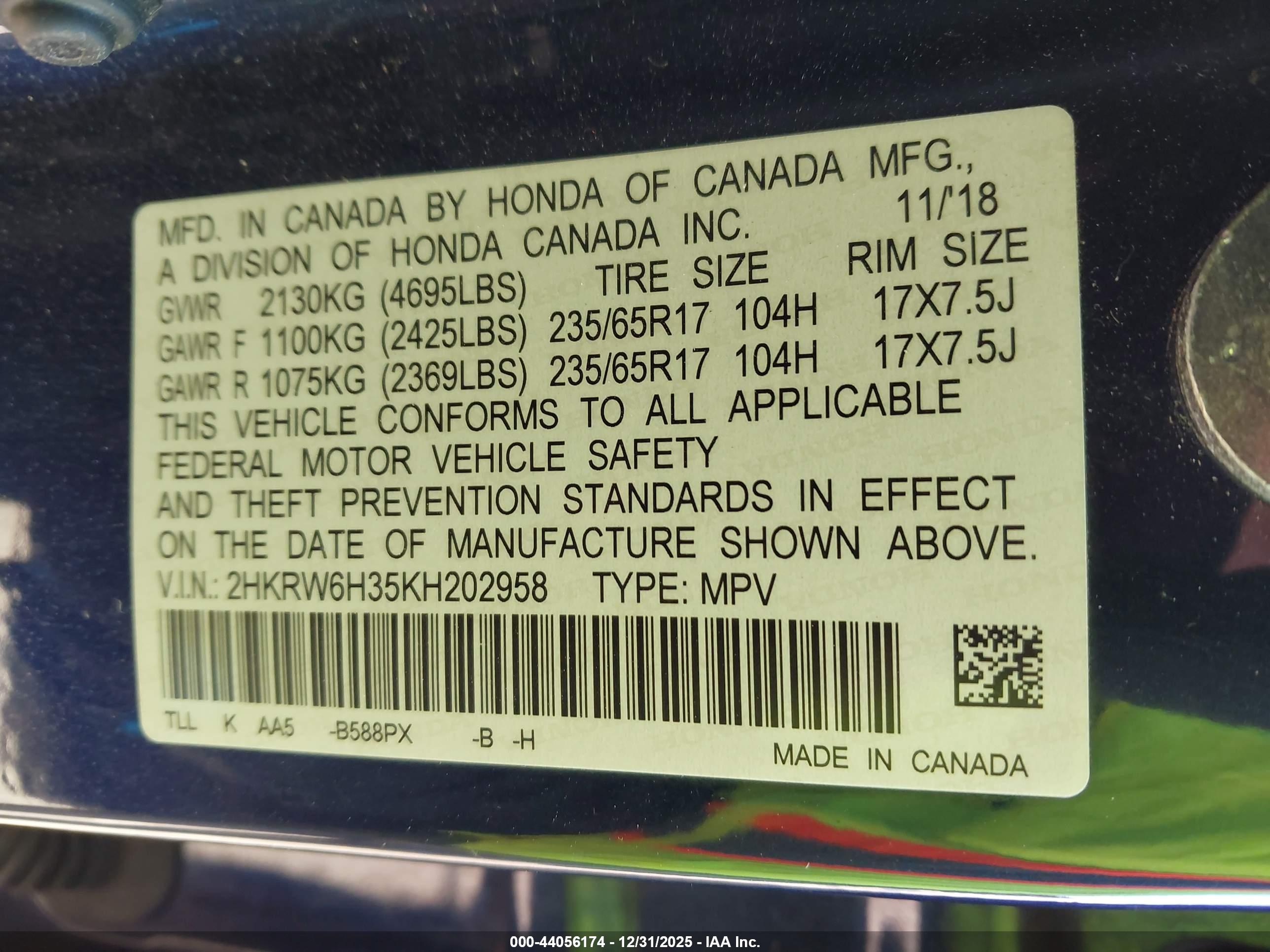 HONDA CR-V image 9