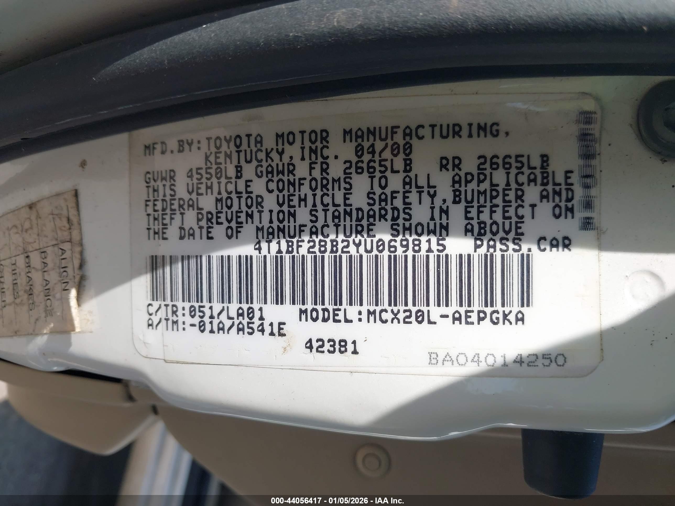 TOYOTA AVALON image 9