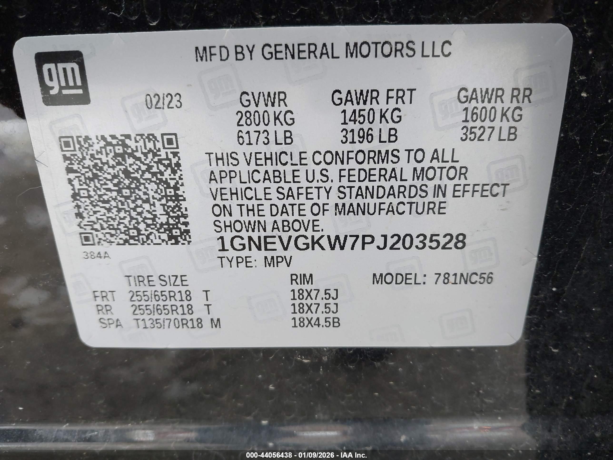 CHEVROLET TRAVERSE image 9