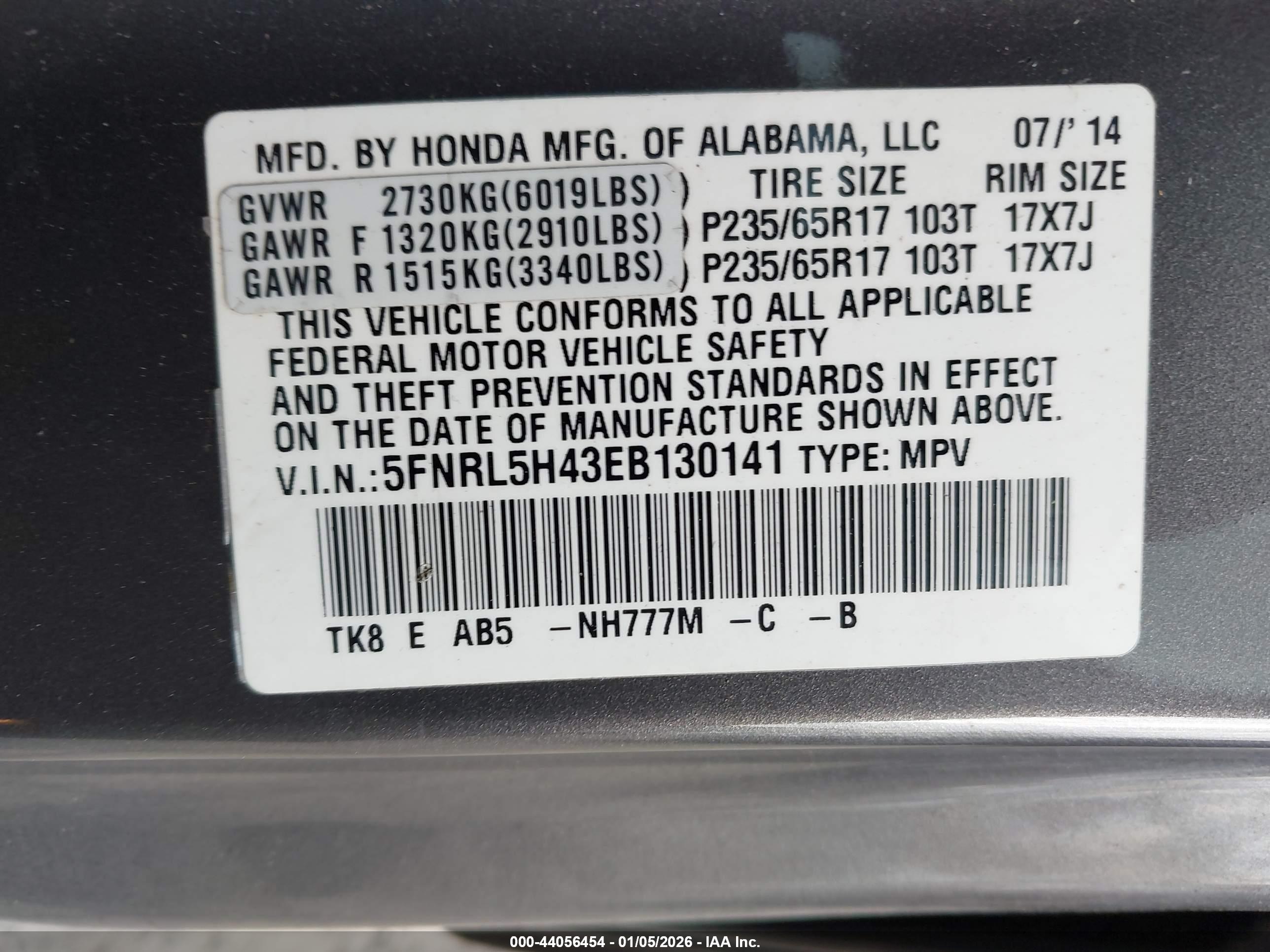 HONDA ODYSSEY image 9