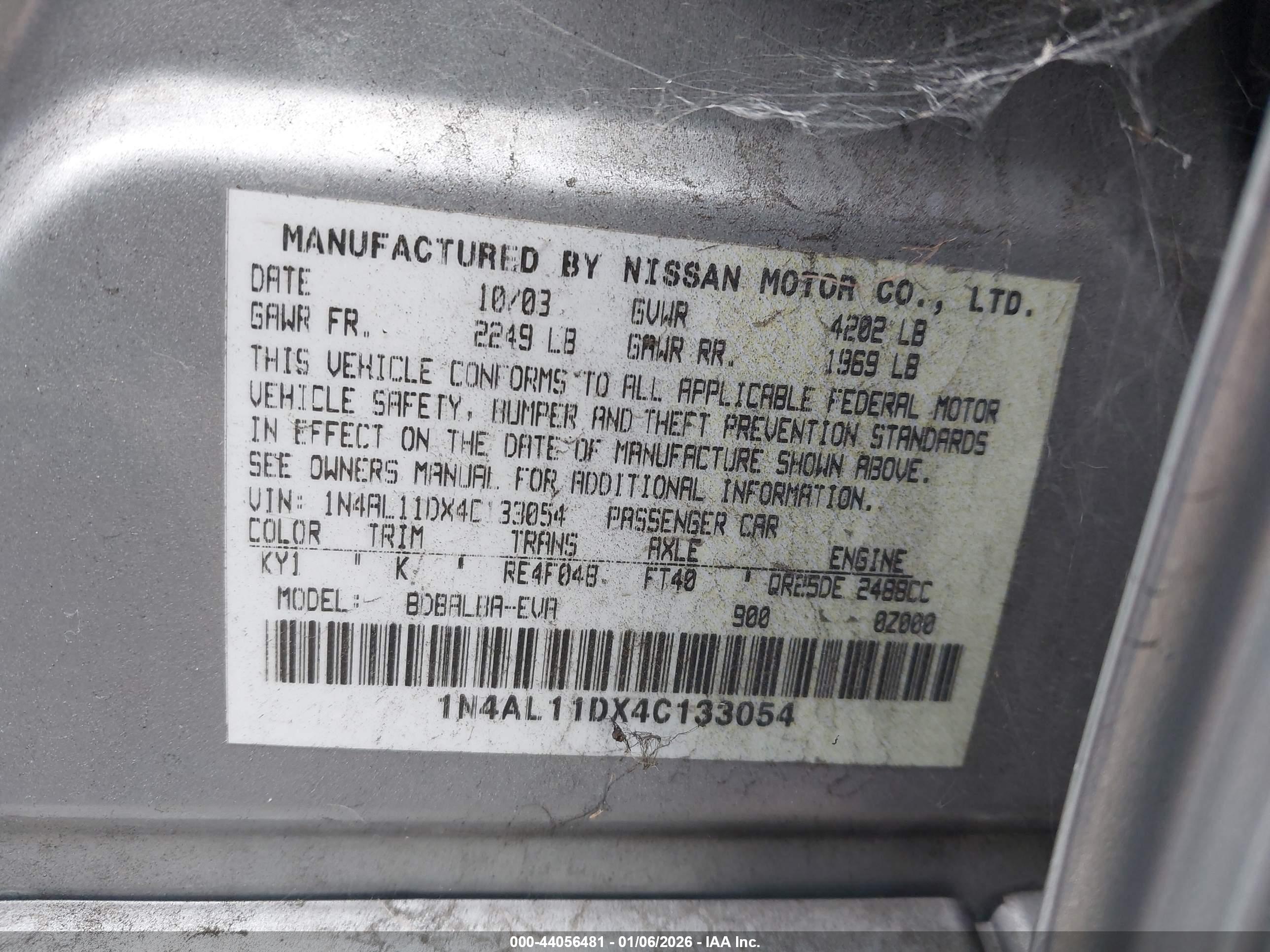 NISSAN ALTIMA image 9