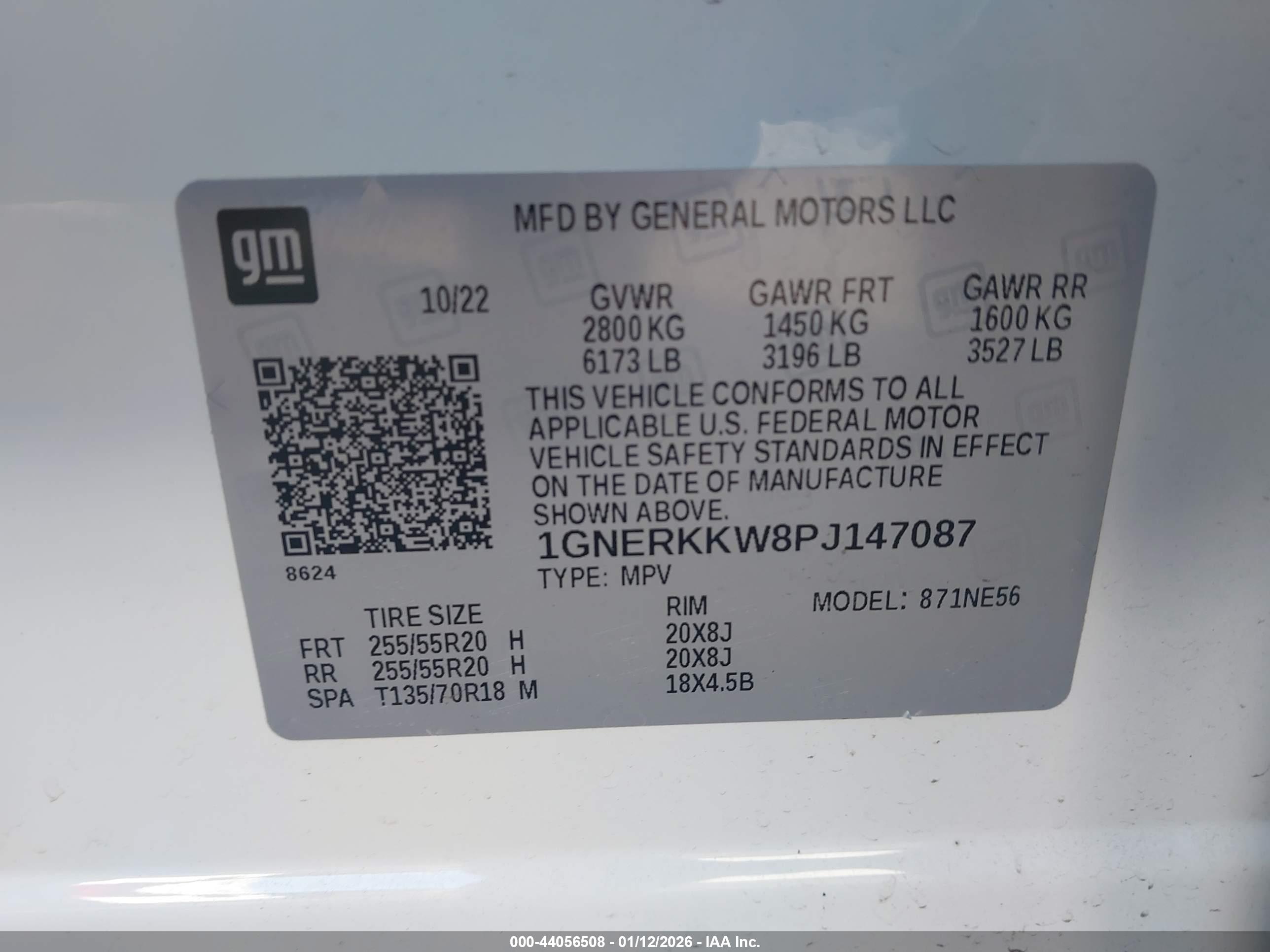 CHEVROLET TRAVERSE image 9
