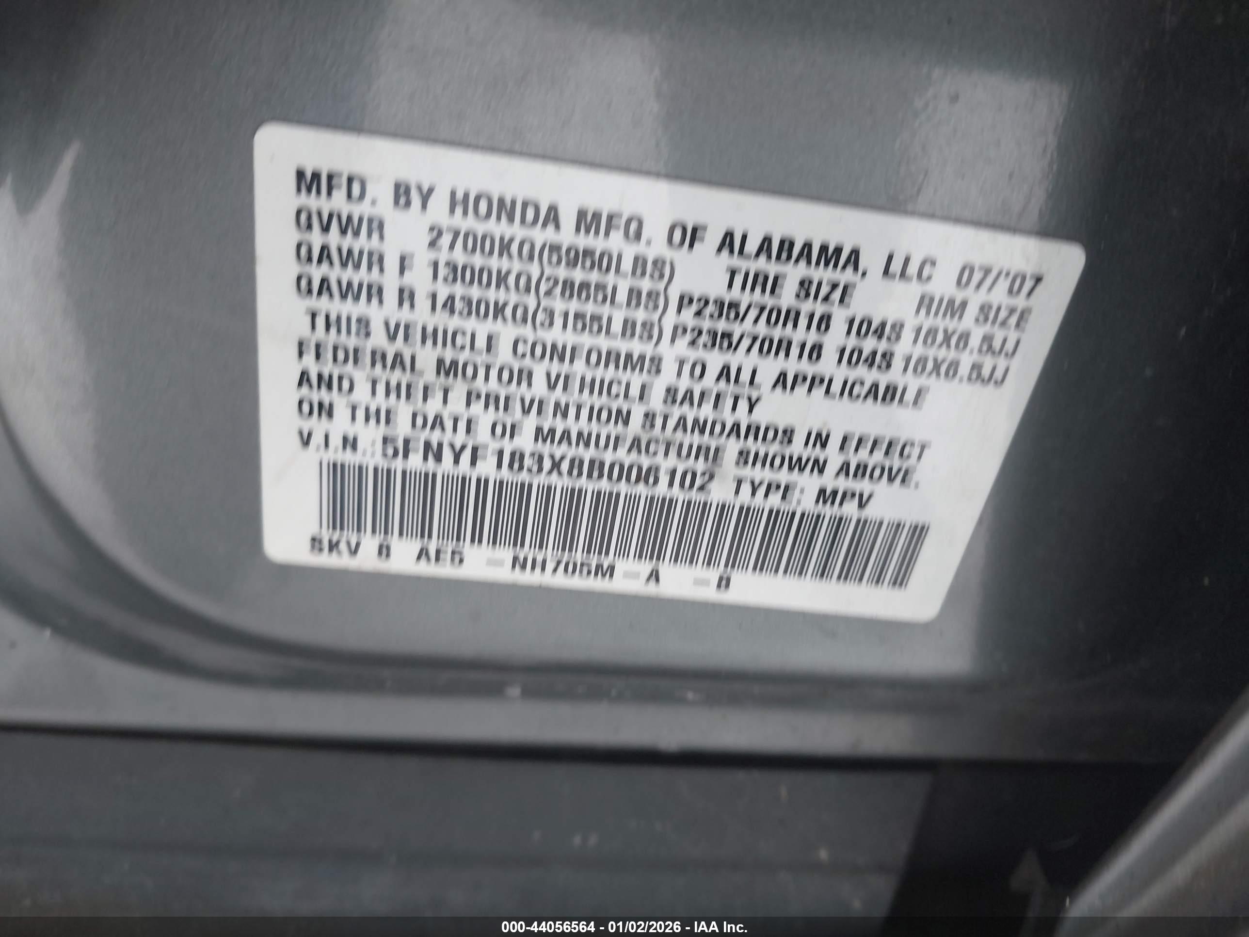 HONDA PILOT image 9