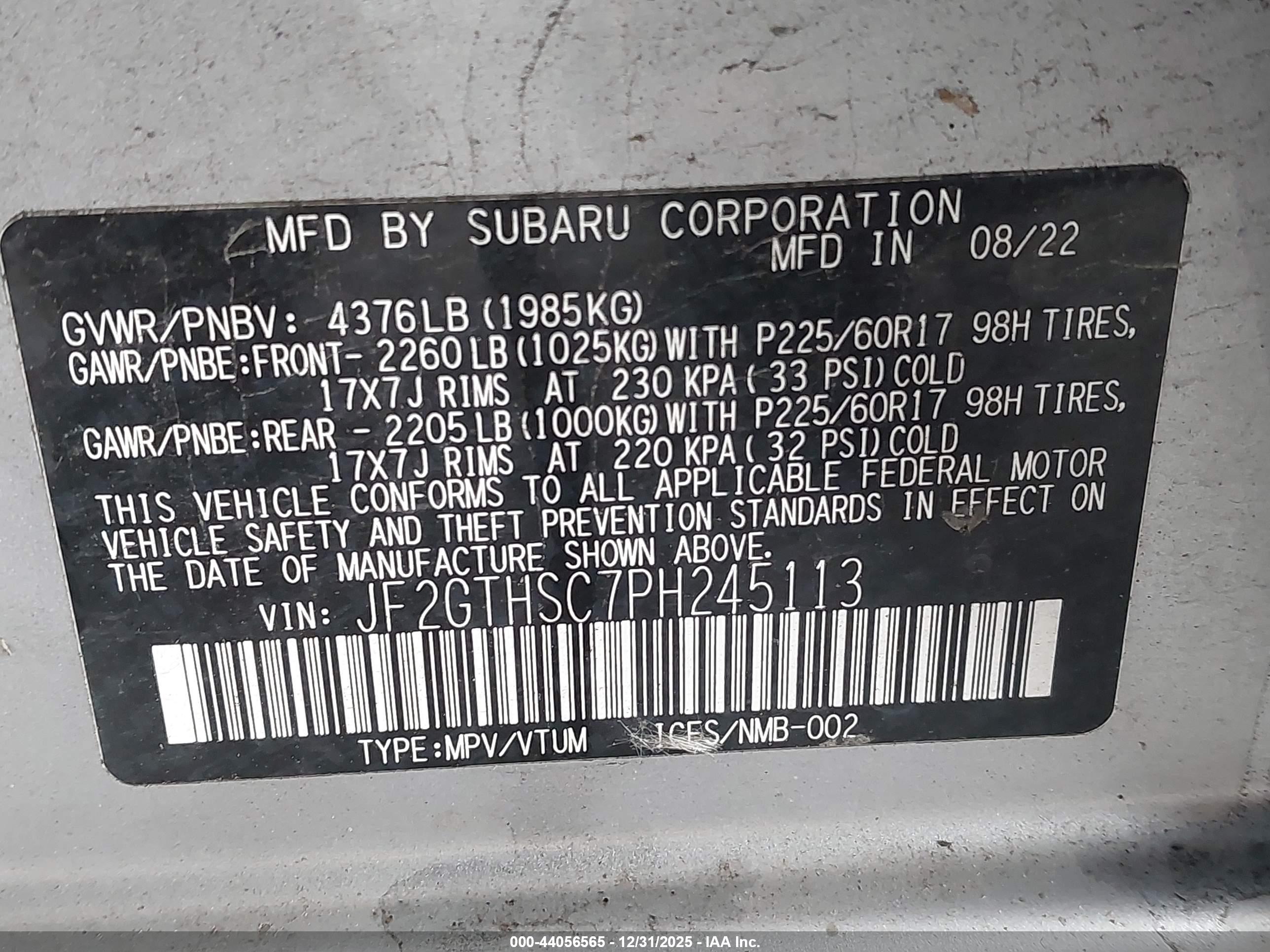 SUBARU CROSSTREK image 9