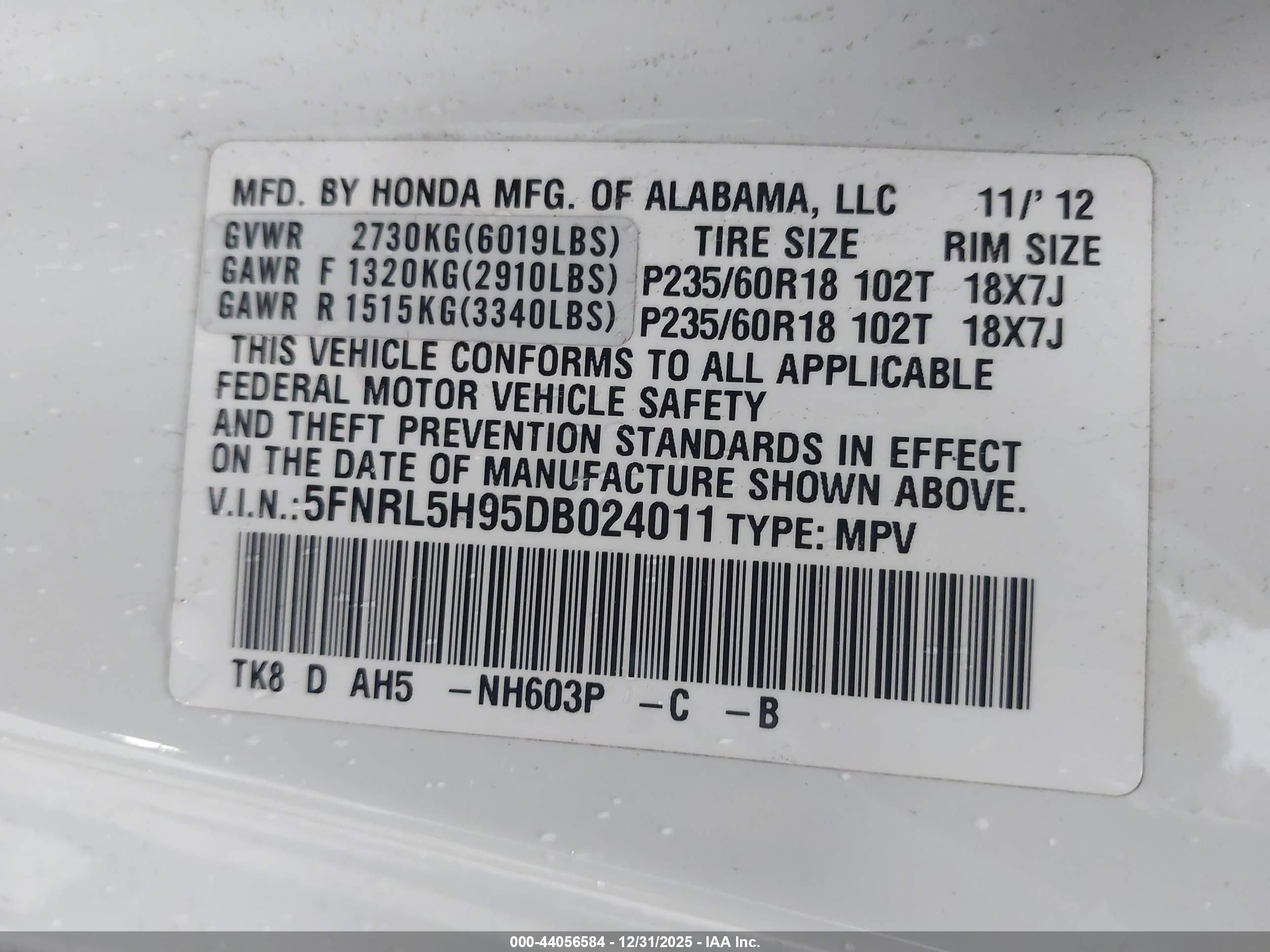 HONDA ODYSSEY image 9